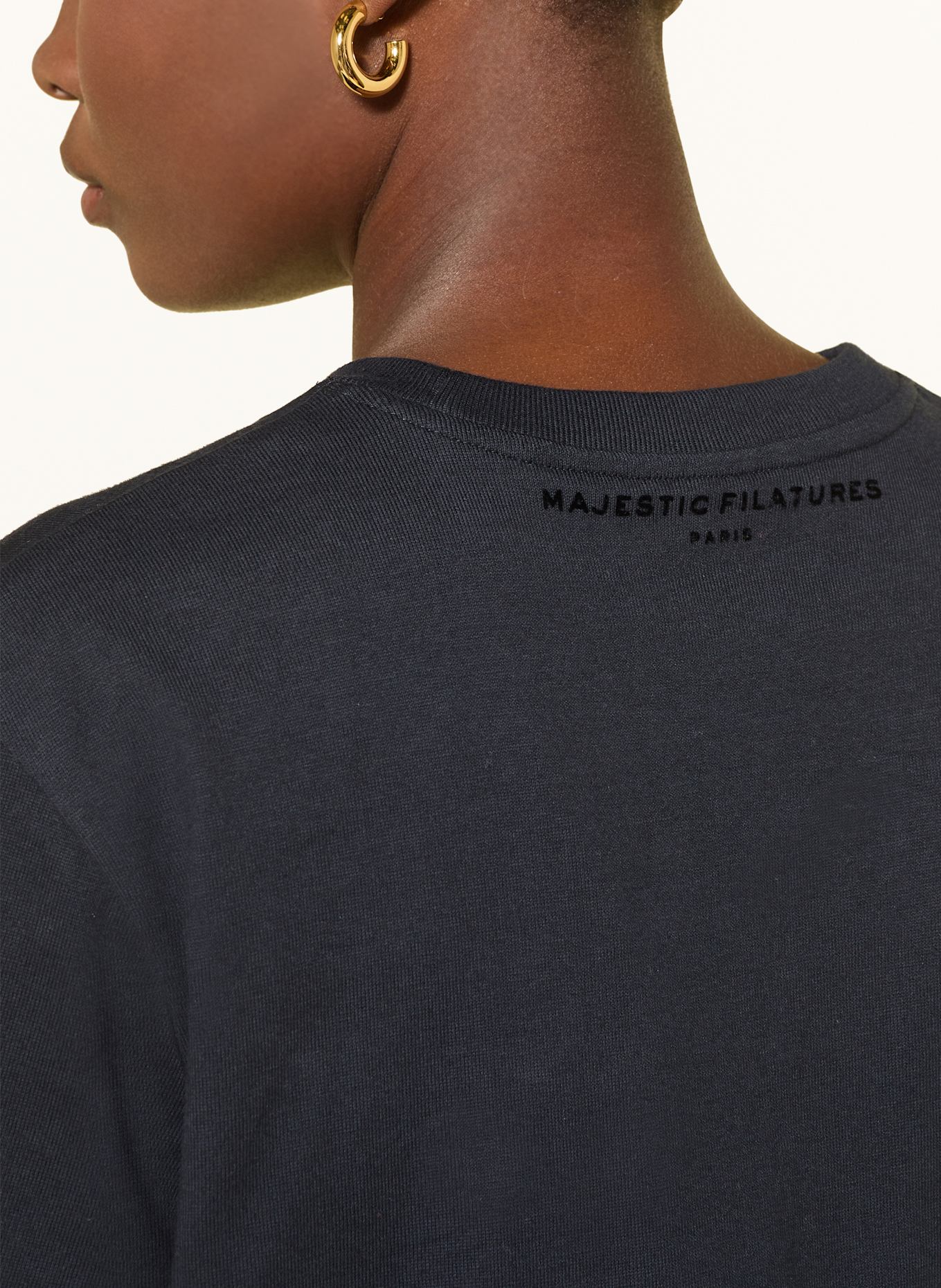 MAJESTIC FILATURES T-Shirt: DUNKELBLAU