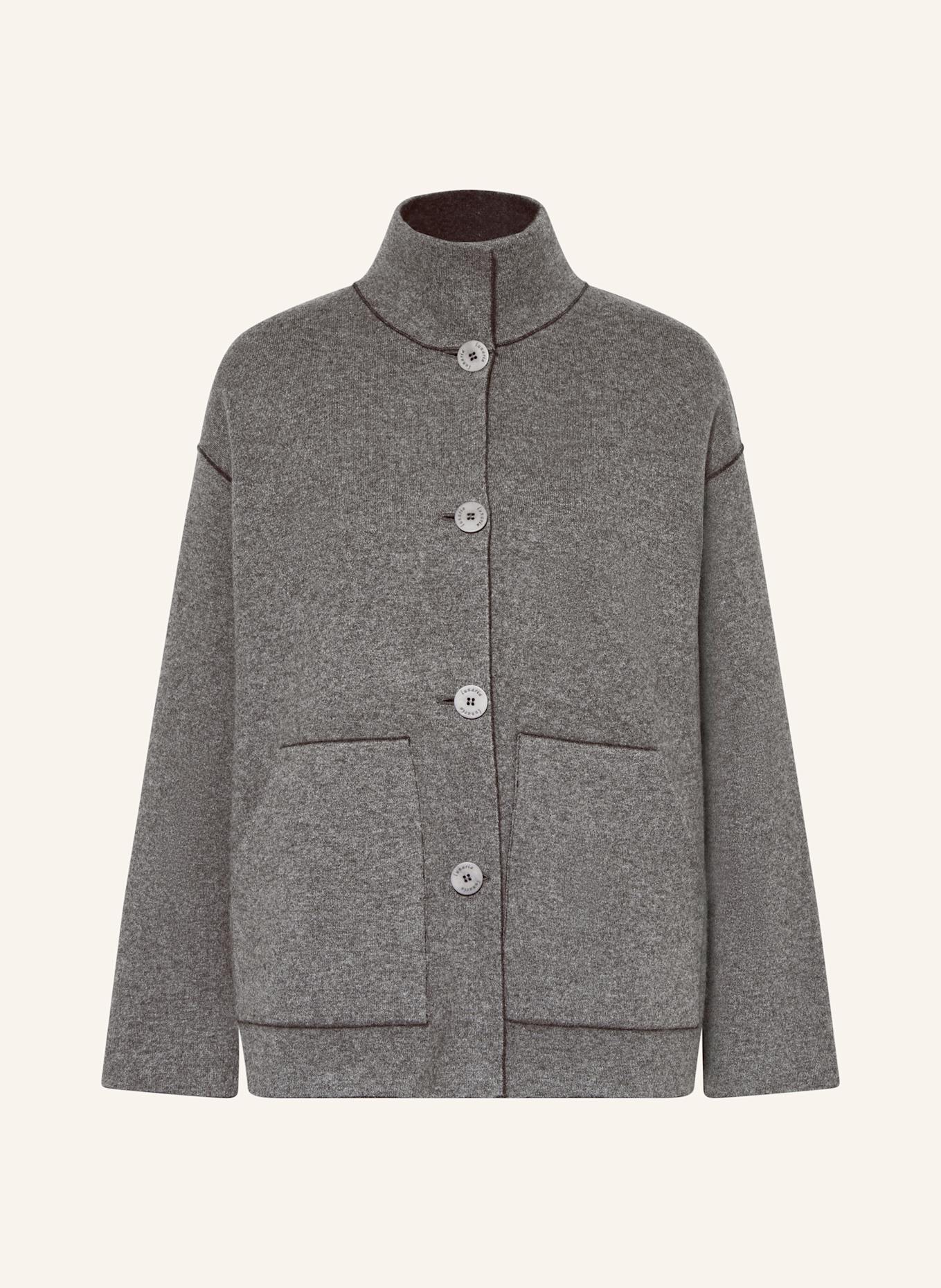 lunaria cashmere Strickblazer aus Cashmere zum Wenden: GRAU