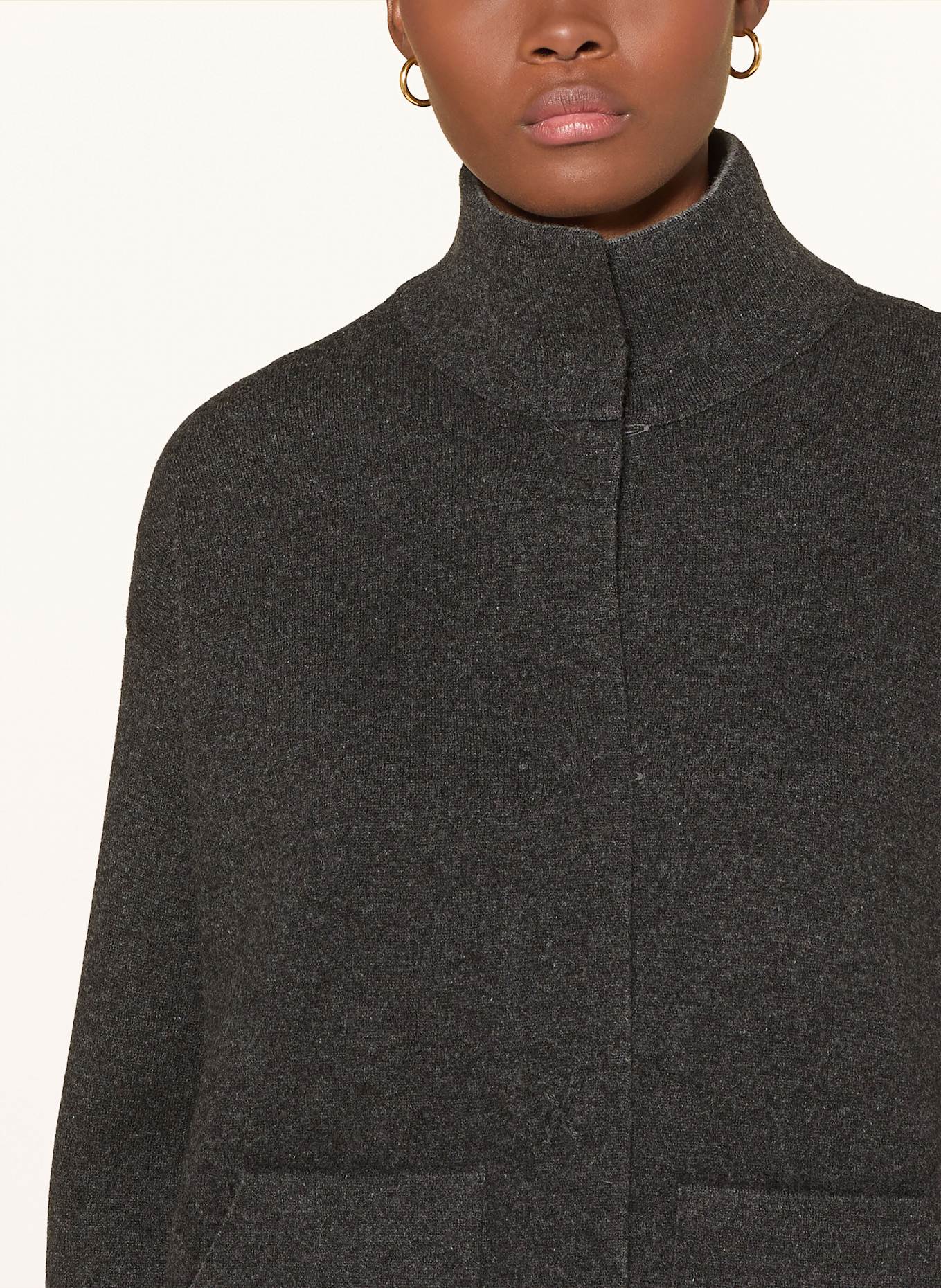 lunaria cashmere Strickblazer aus Cashmere zum Wenden: GRAU