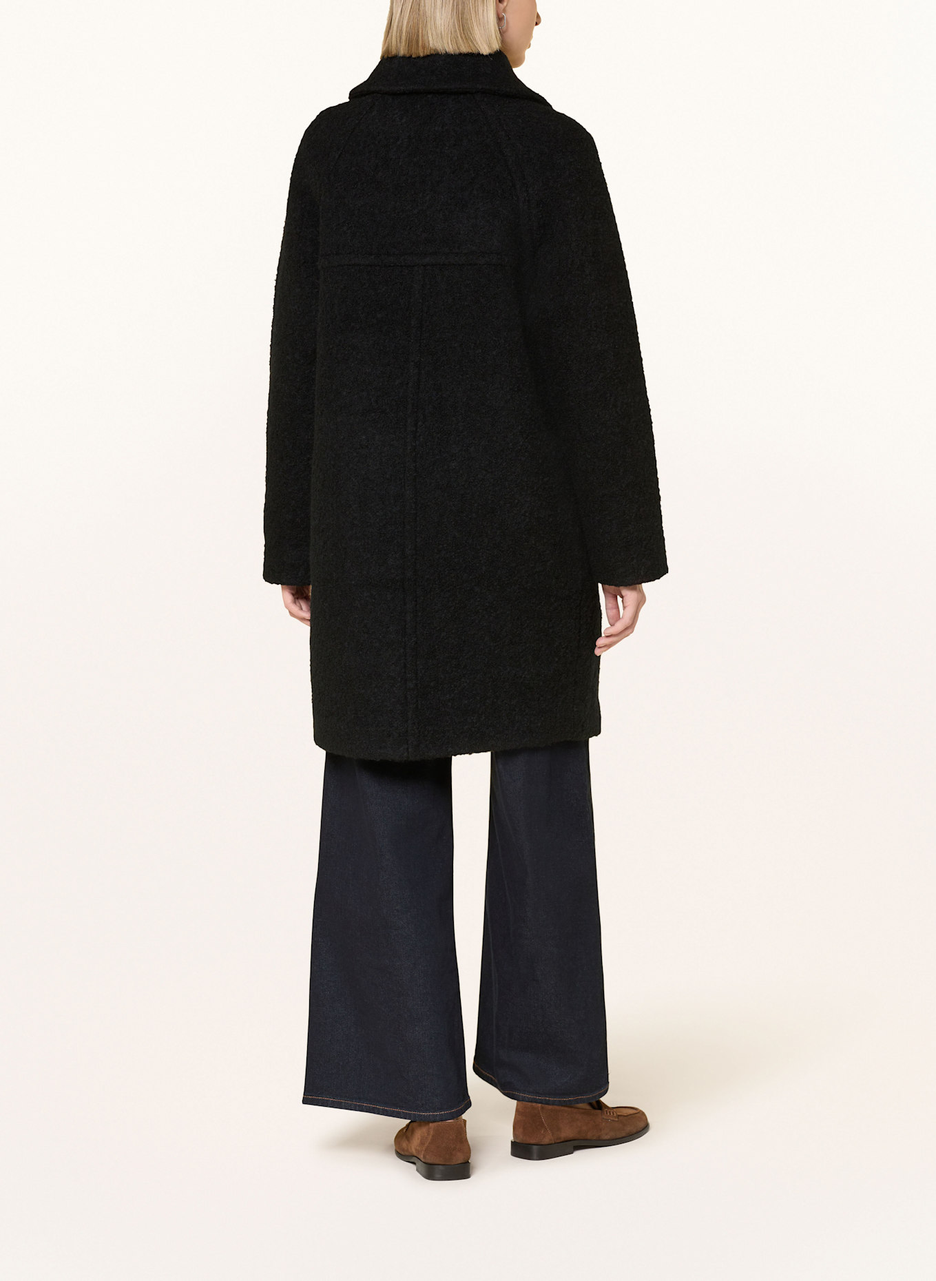 LANIUS Vlněný kabát: ČERNÁ