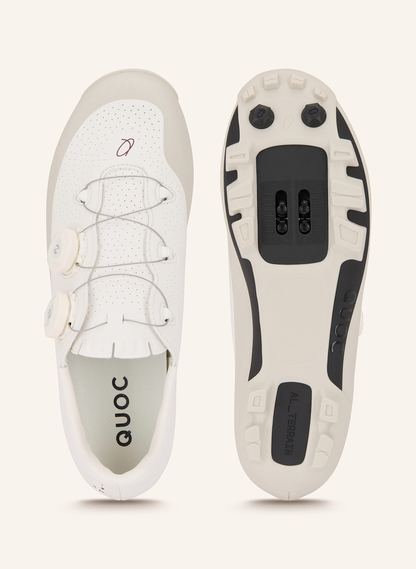 QUOC Gravel-Schuhe GRAN TOURER XC: WEISS / HELLGRAU