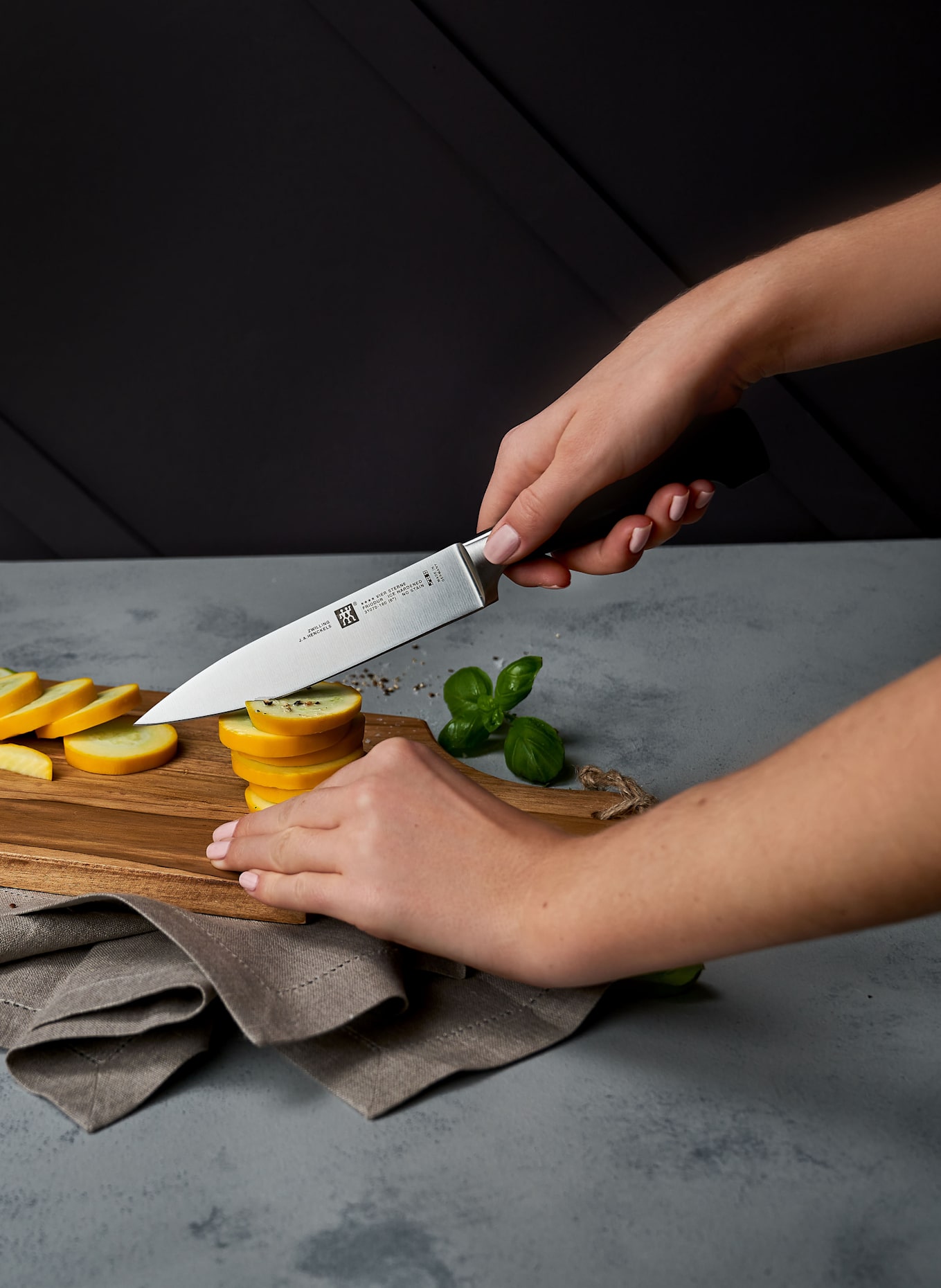 ZWILLING Fleischmesser **** VIER STERNE: SILBER/ SCHWARZ