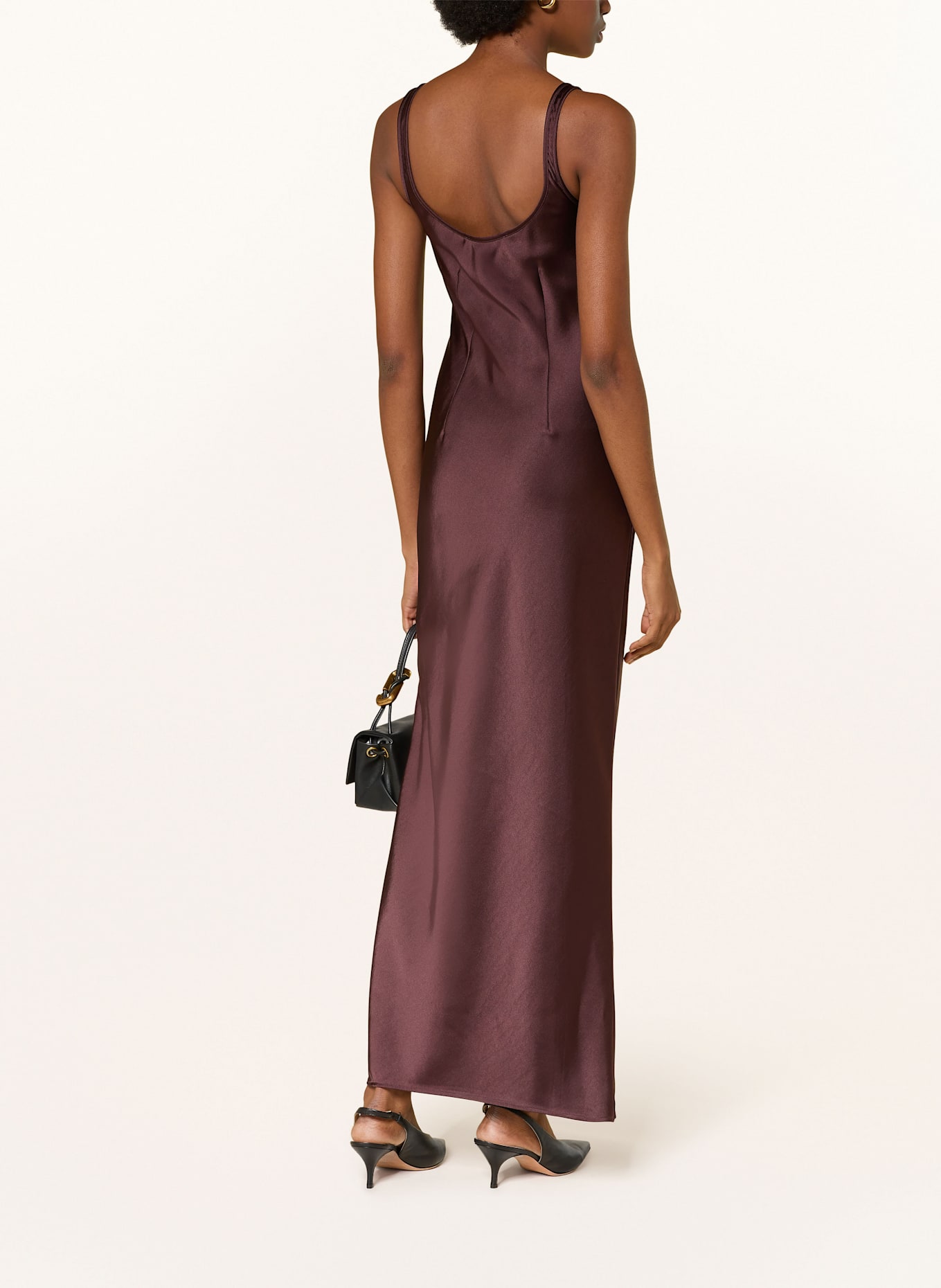 SAMSØE  SAMSØE Satinkleid SUNNA: DUNKELROT