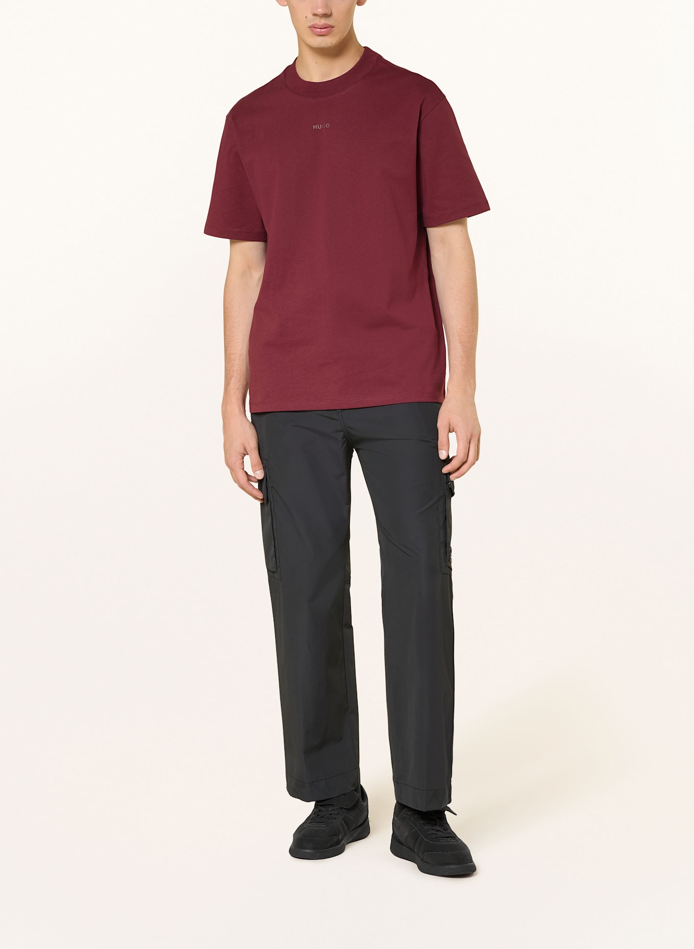 HUGO T-Shirt DAPOLINO: DUNKELROT