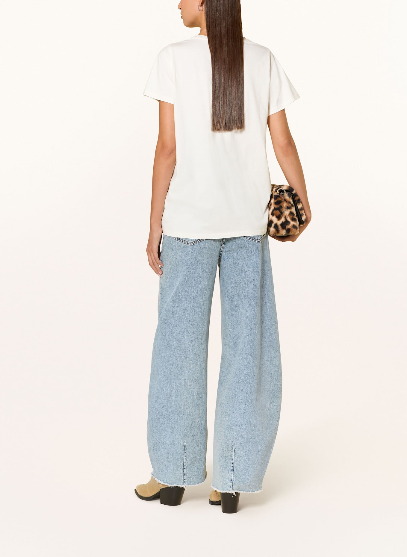 lollys laundry T-Shirt ROMALL: ECRU / DUNKELBLAU / SCHWARZ