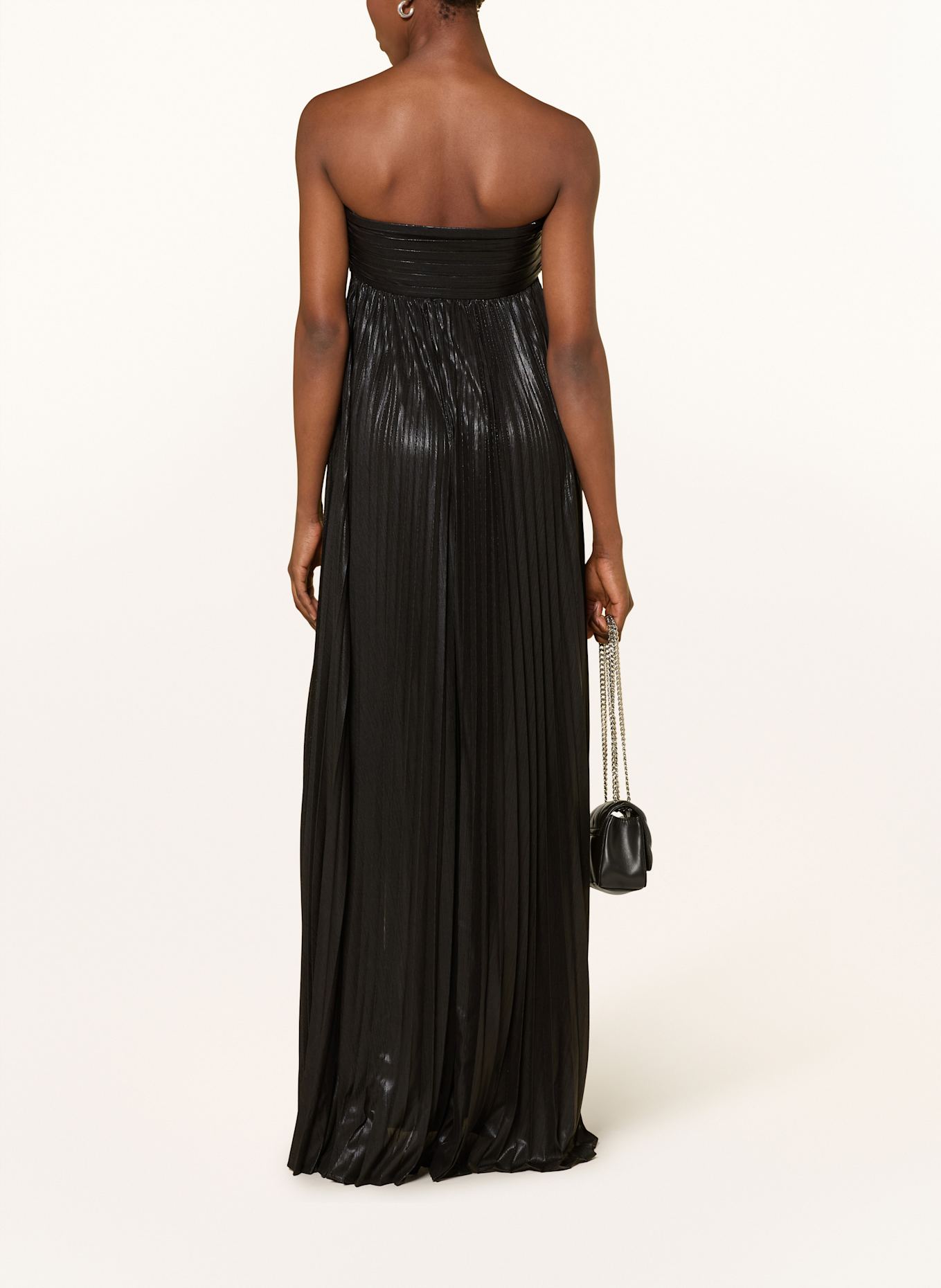 RETROFÊTE Plisseekleid ZOA: SCHWARZ