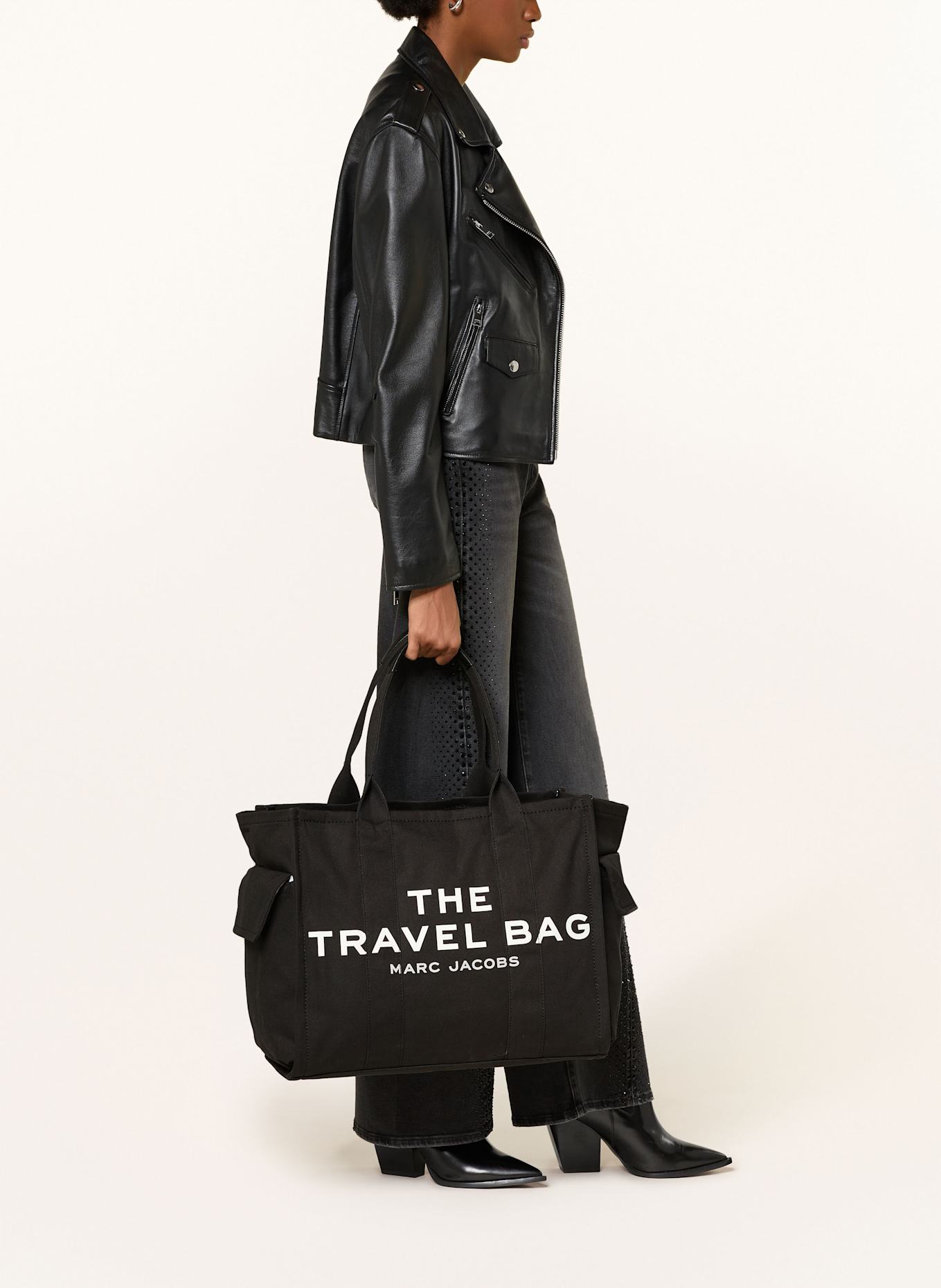 MARC JACOBS Reisetasche THE TRAVEL TOTE: SCHWARZ