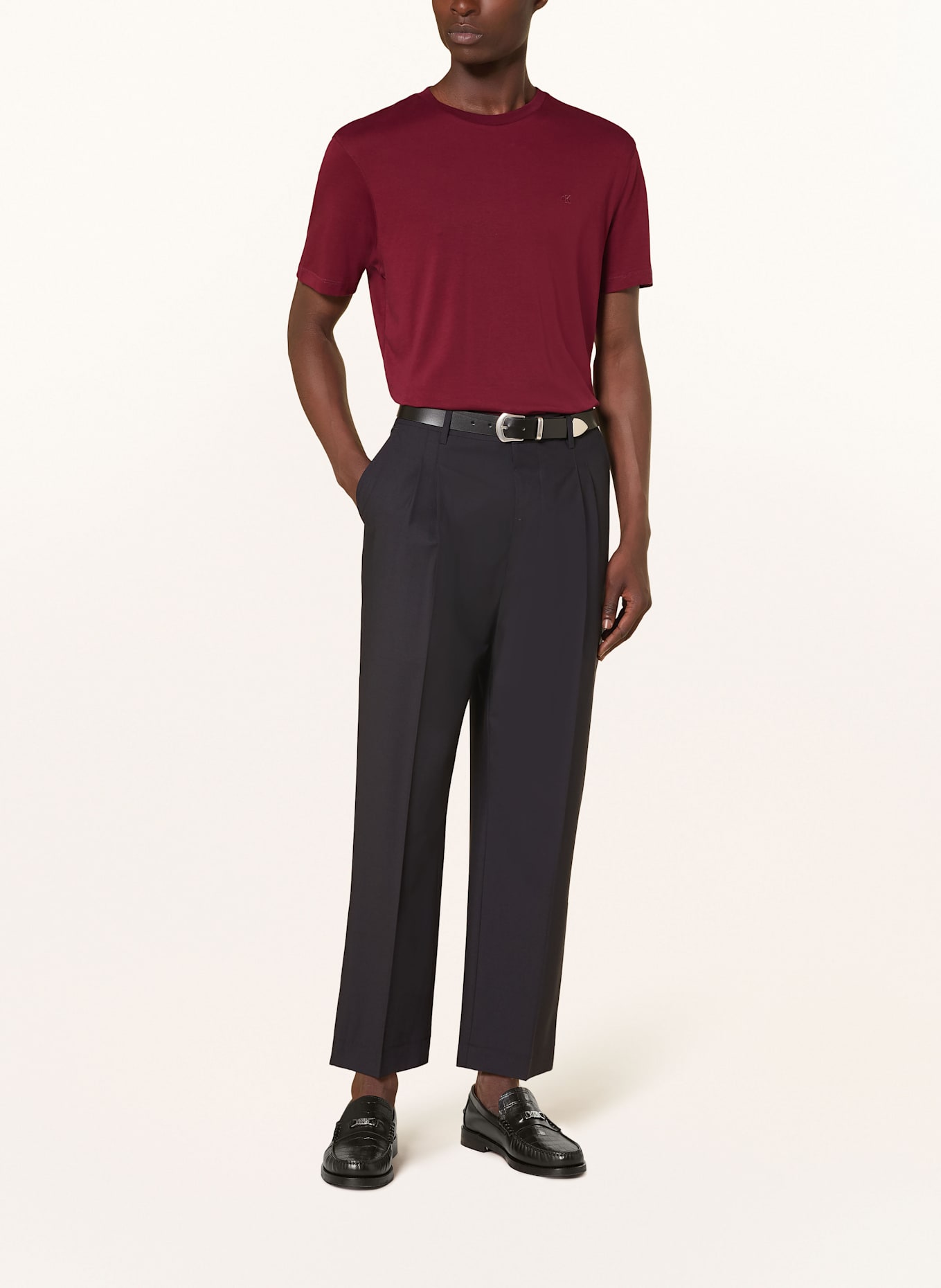 Calvin Klein T-Shirt: DUNKELROT