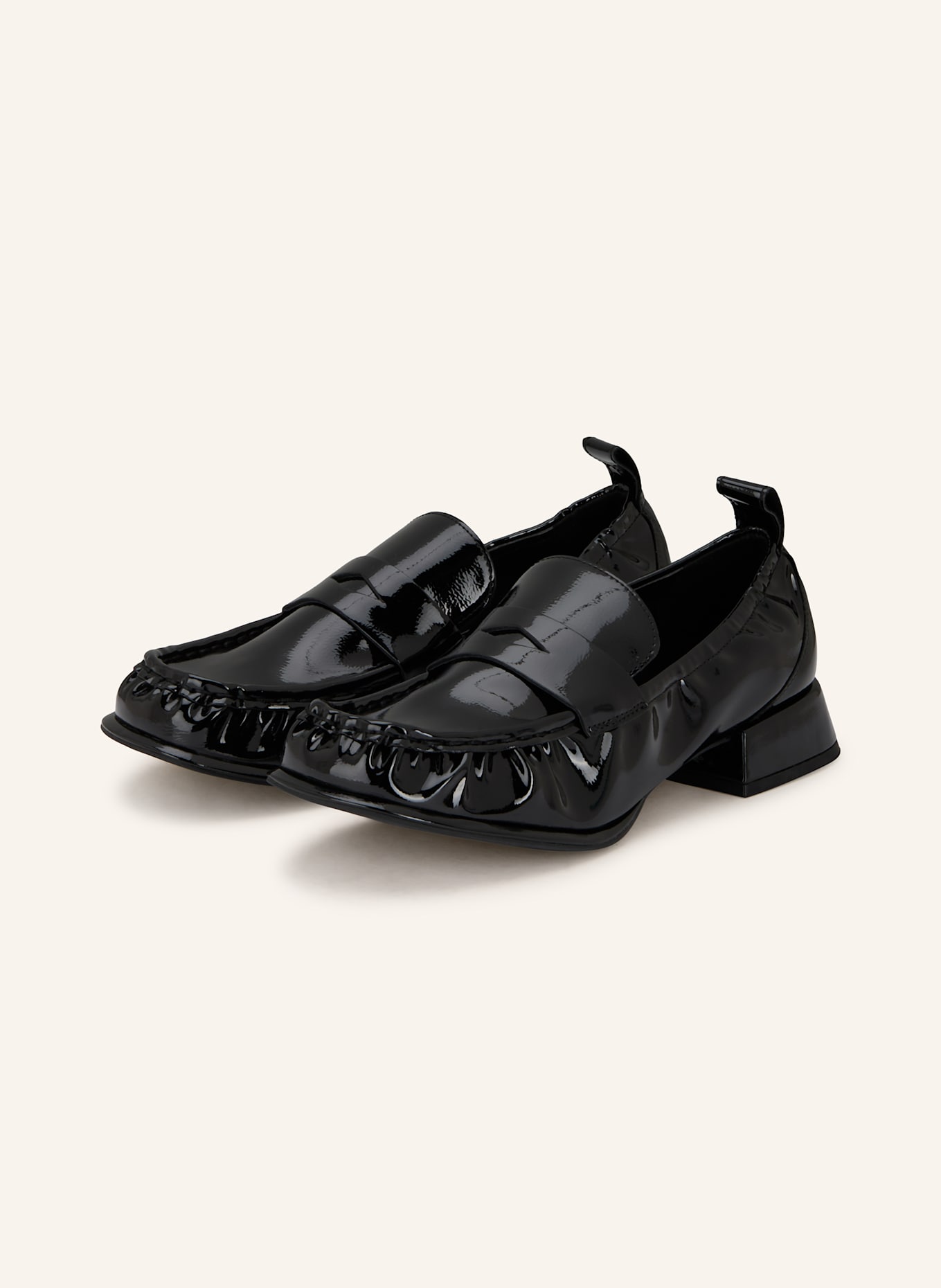 HUGO Lack-Loafer KIORA: SCHWARZ