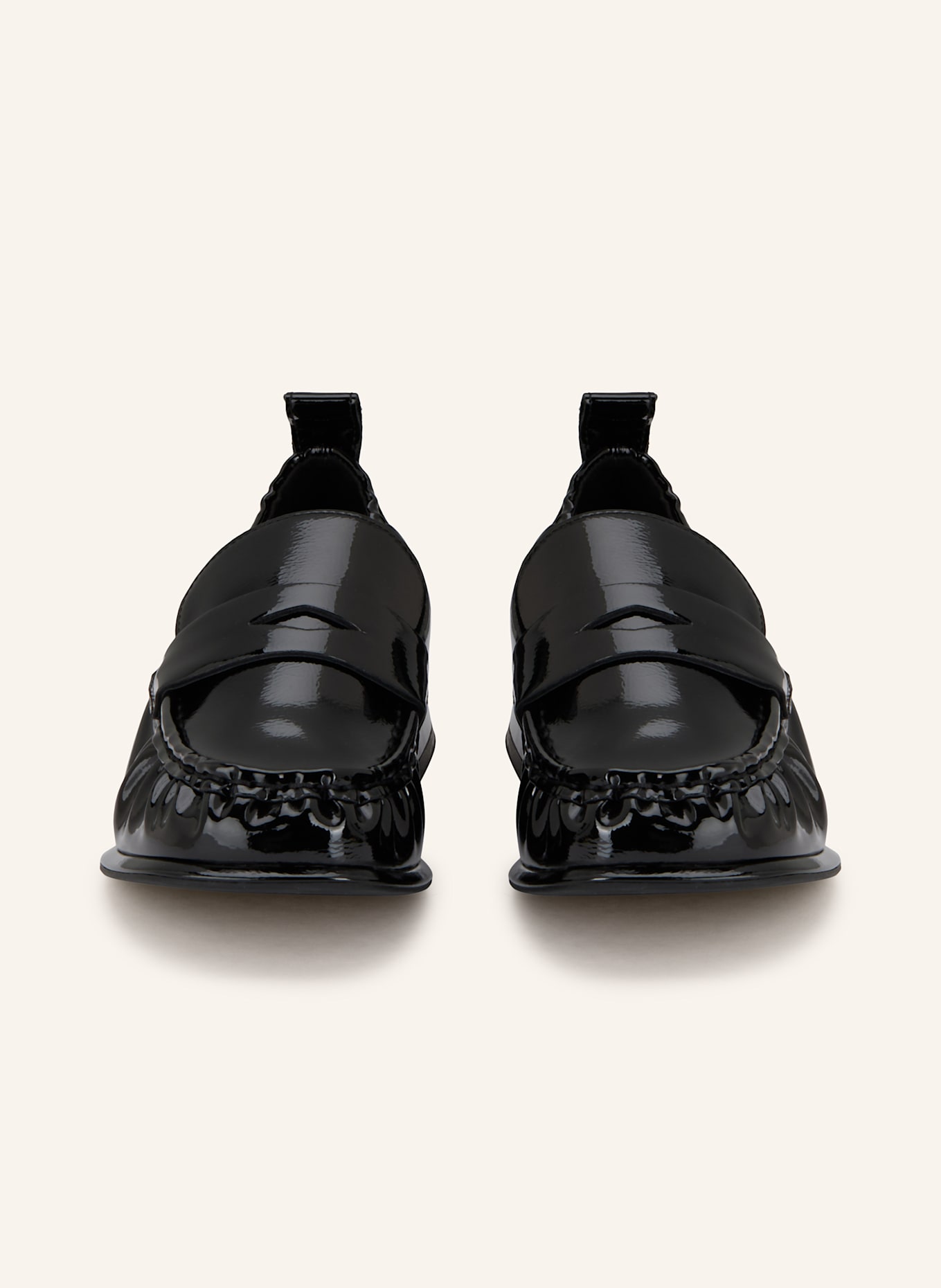 HUGO Lack-Loafer KIORA: SCHWARZ