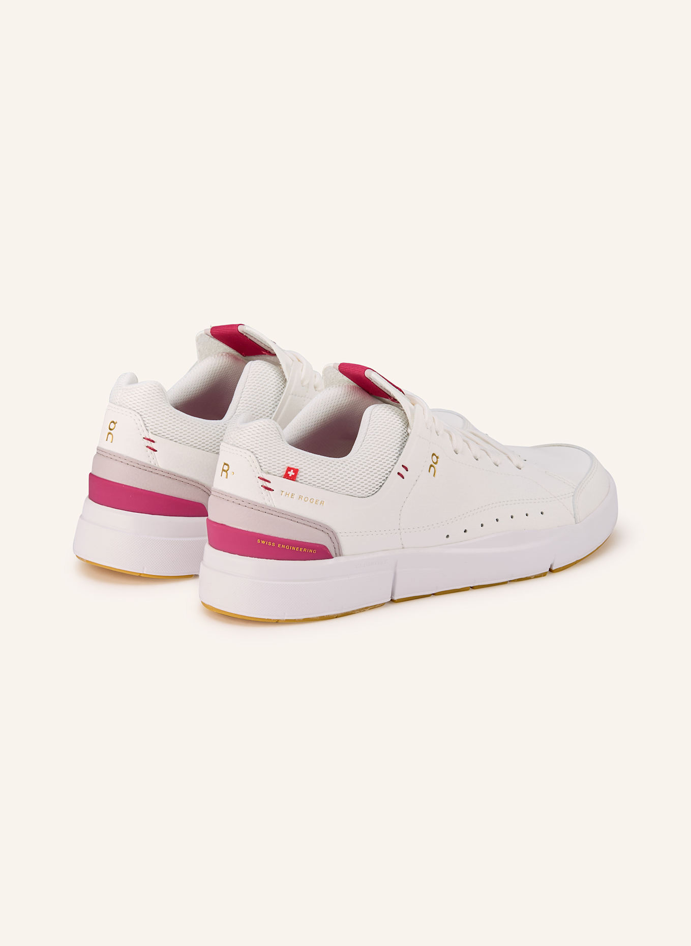 On Sneaker THE ROGER CENTRE COURT: ECRU / FUCHSIA