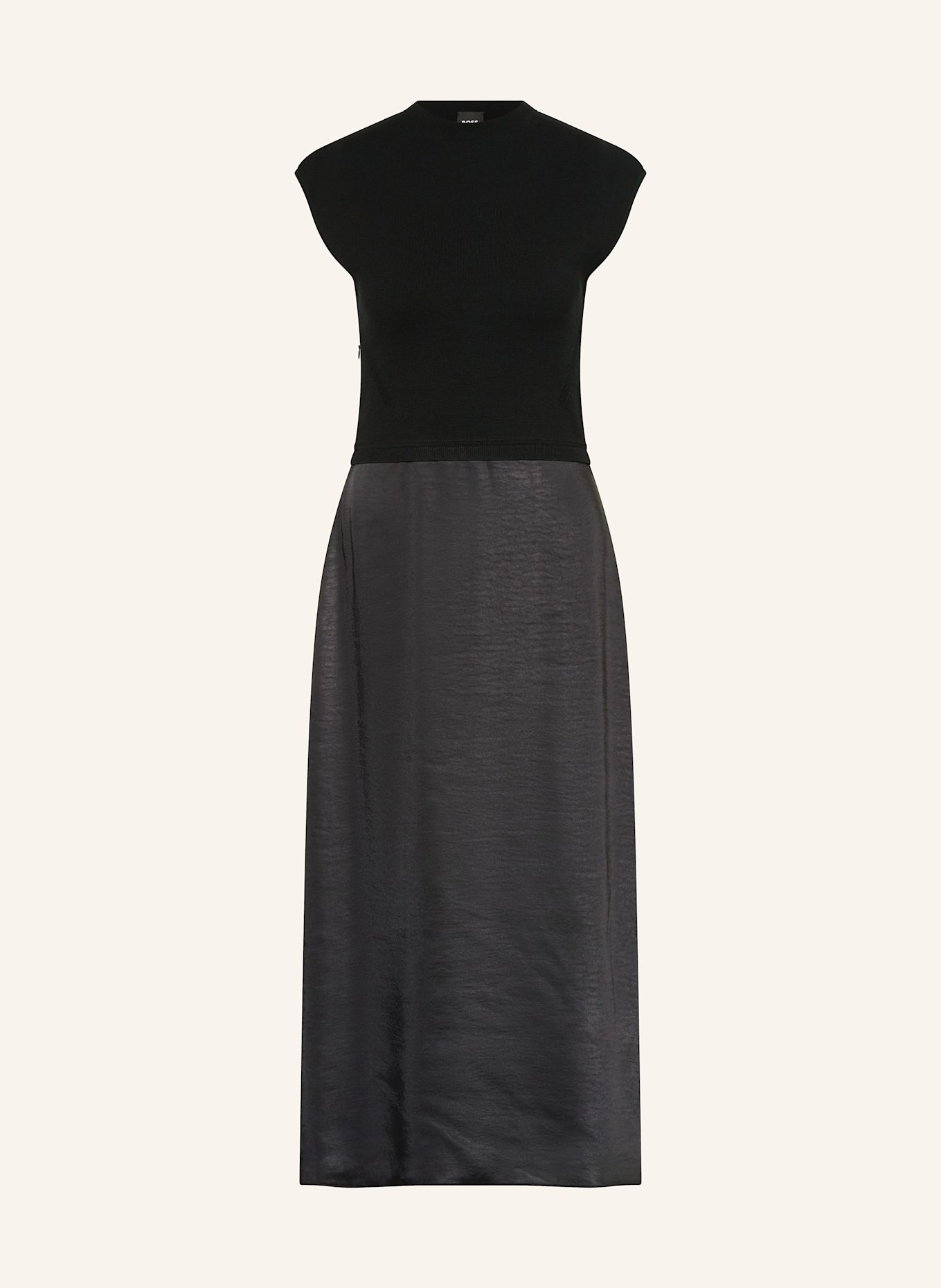 BOSS Kleid FERDOLINI im Materialmix: SCHWARZ