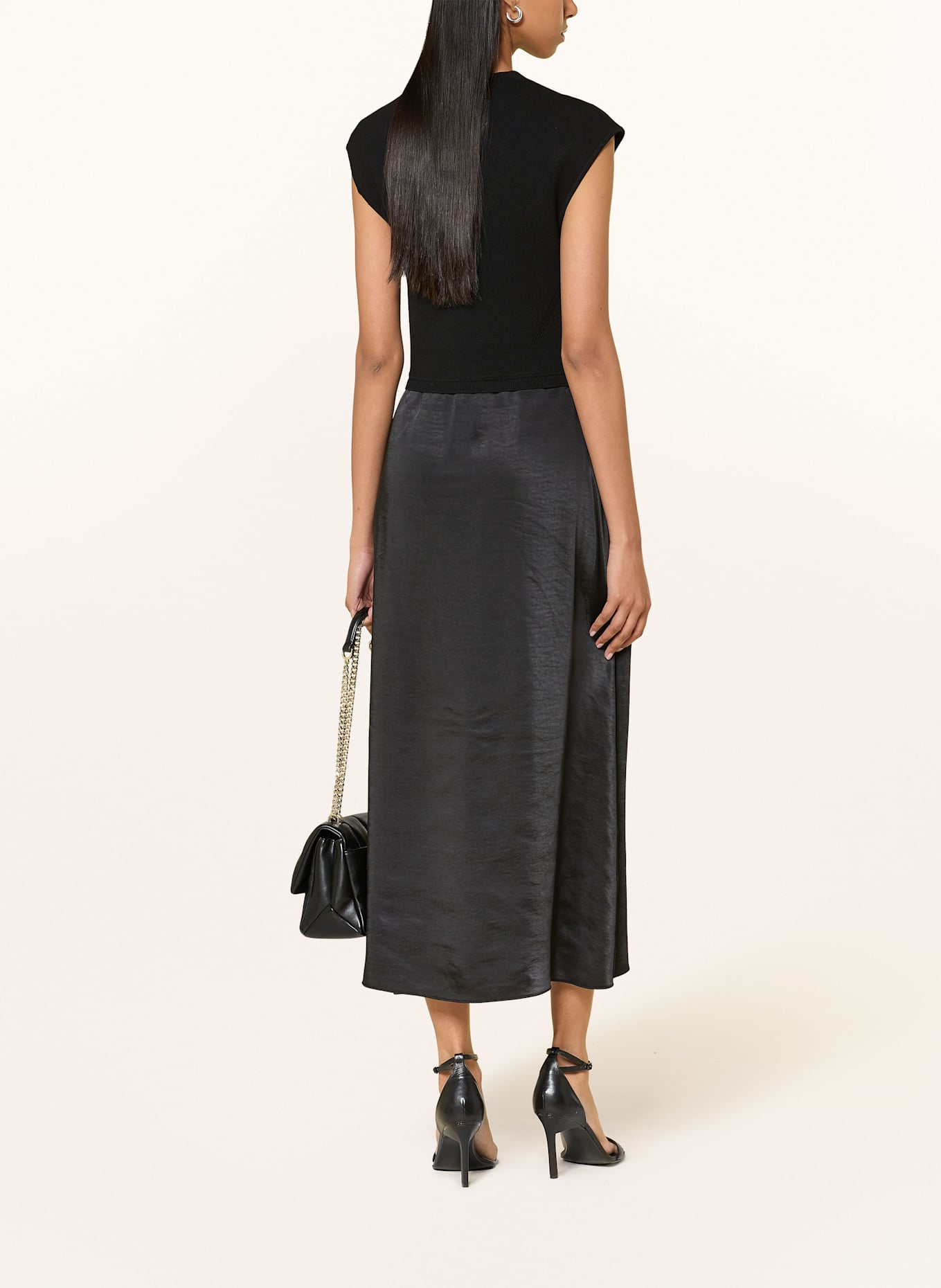 BOSS Kleid FERDOLINI im Materialmix: SCHWARZ