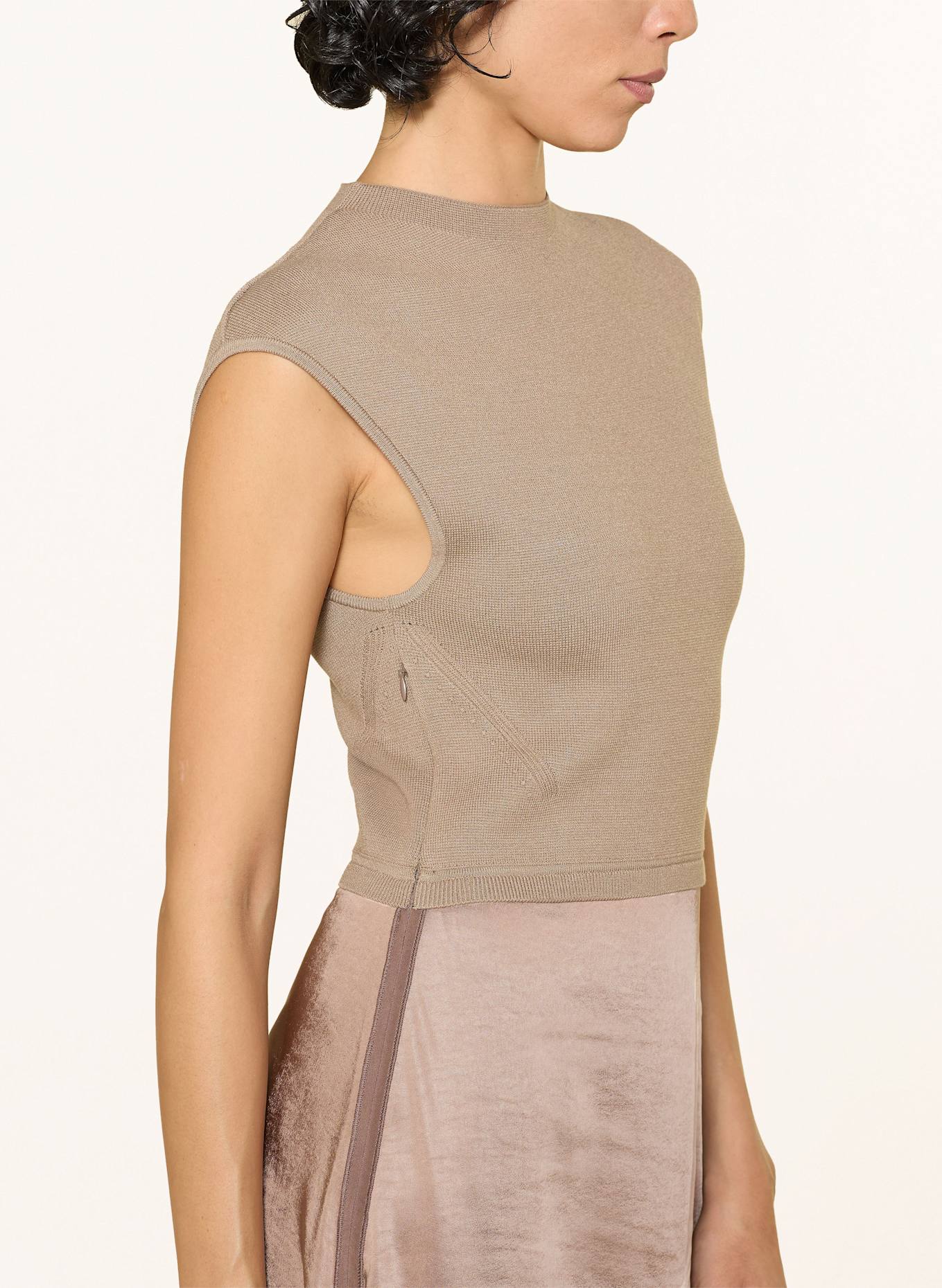 BOSS Kleid FERDOLINI im Materialmix: HELLBRAUN