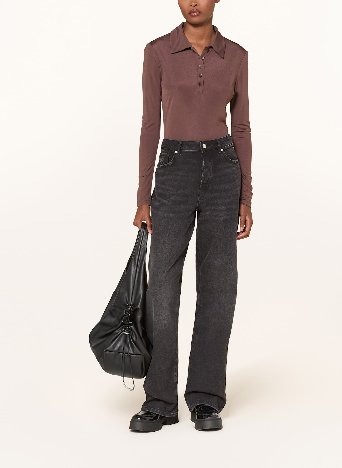 HUGO Jersey-Poloshirt DAROSEVIL: BRAUN