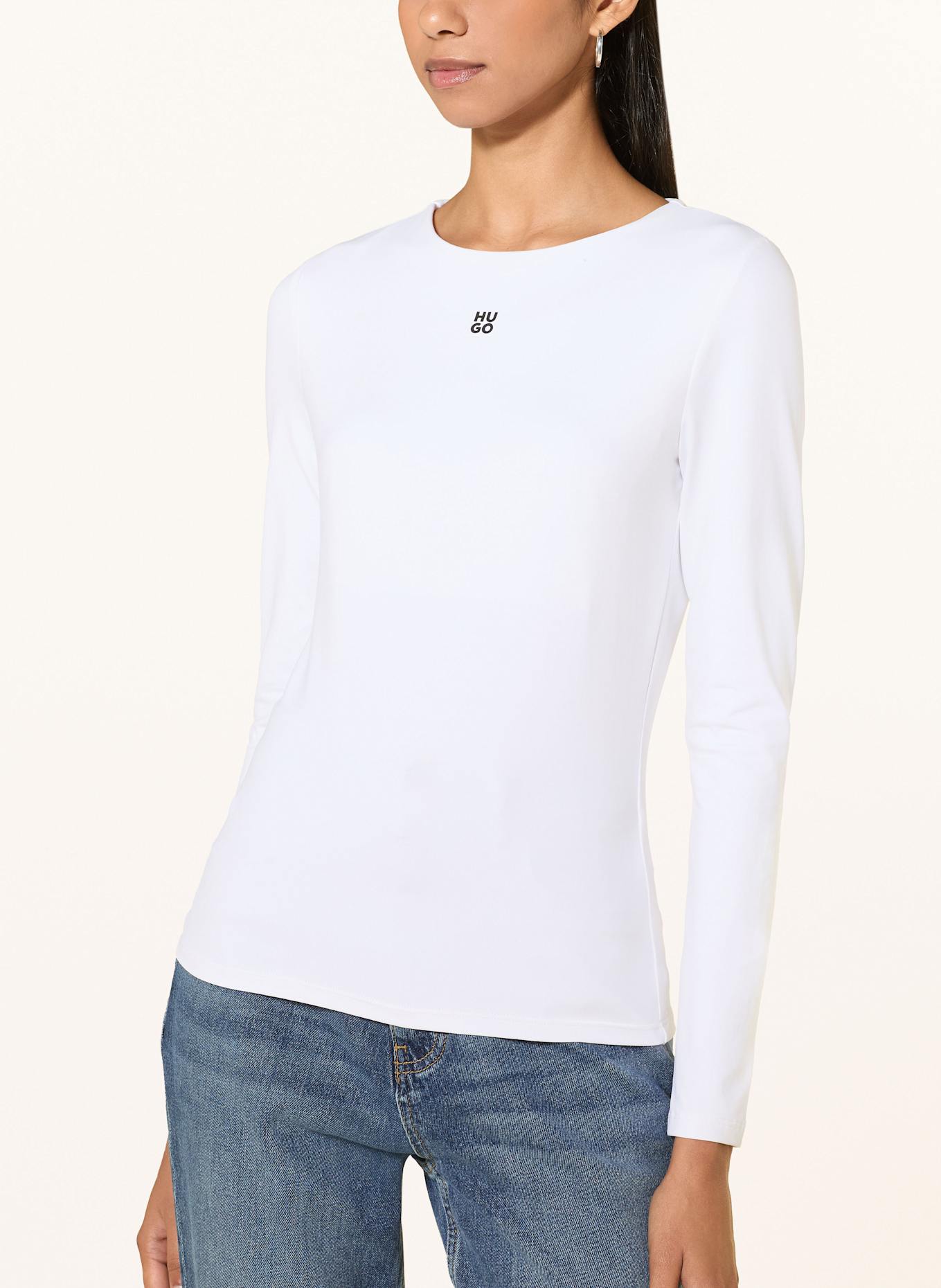 HUGO Longsleeve DASIIA: WEISS