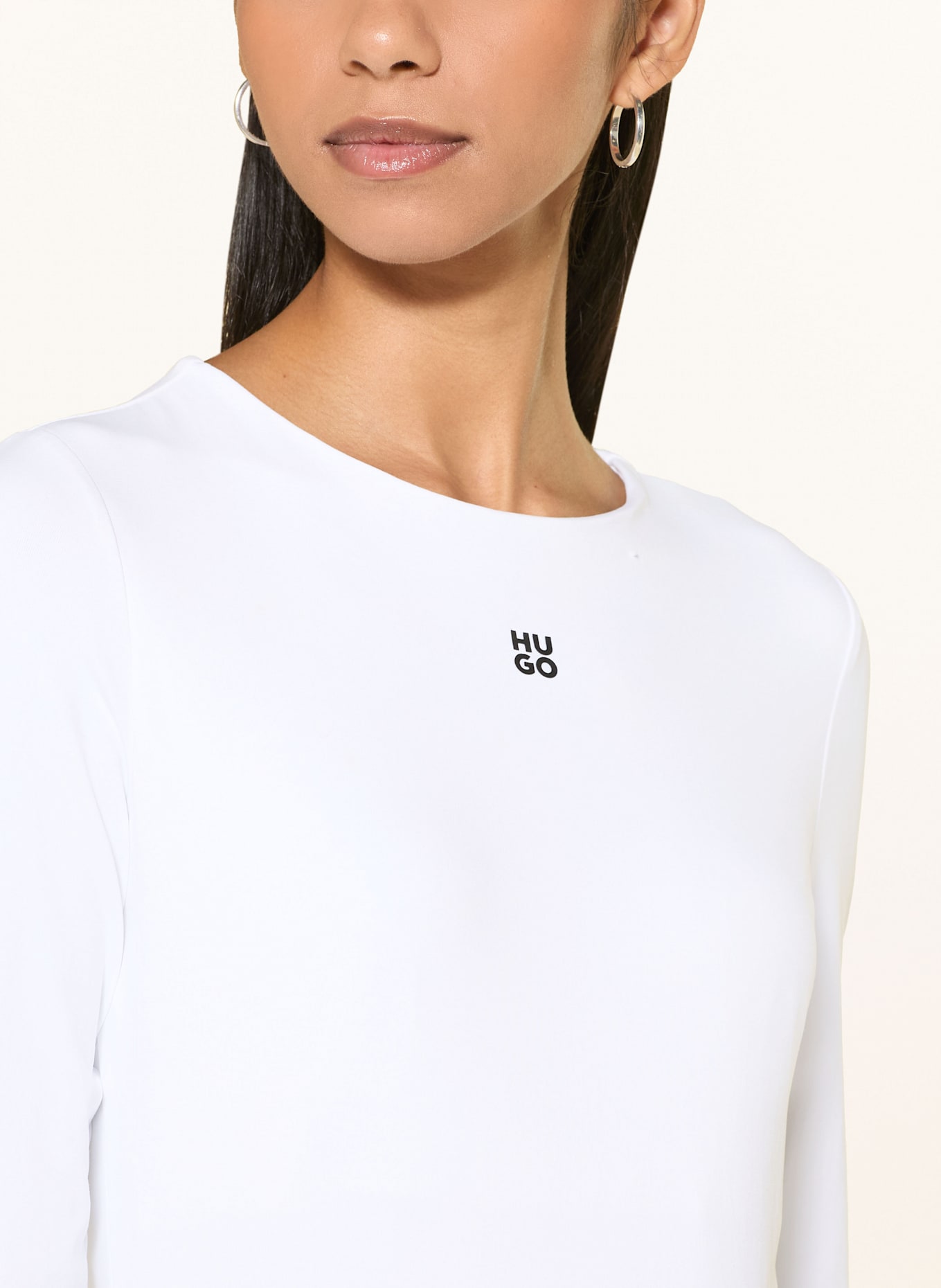 HUGO Longsleeve DASIIA: WEISS