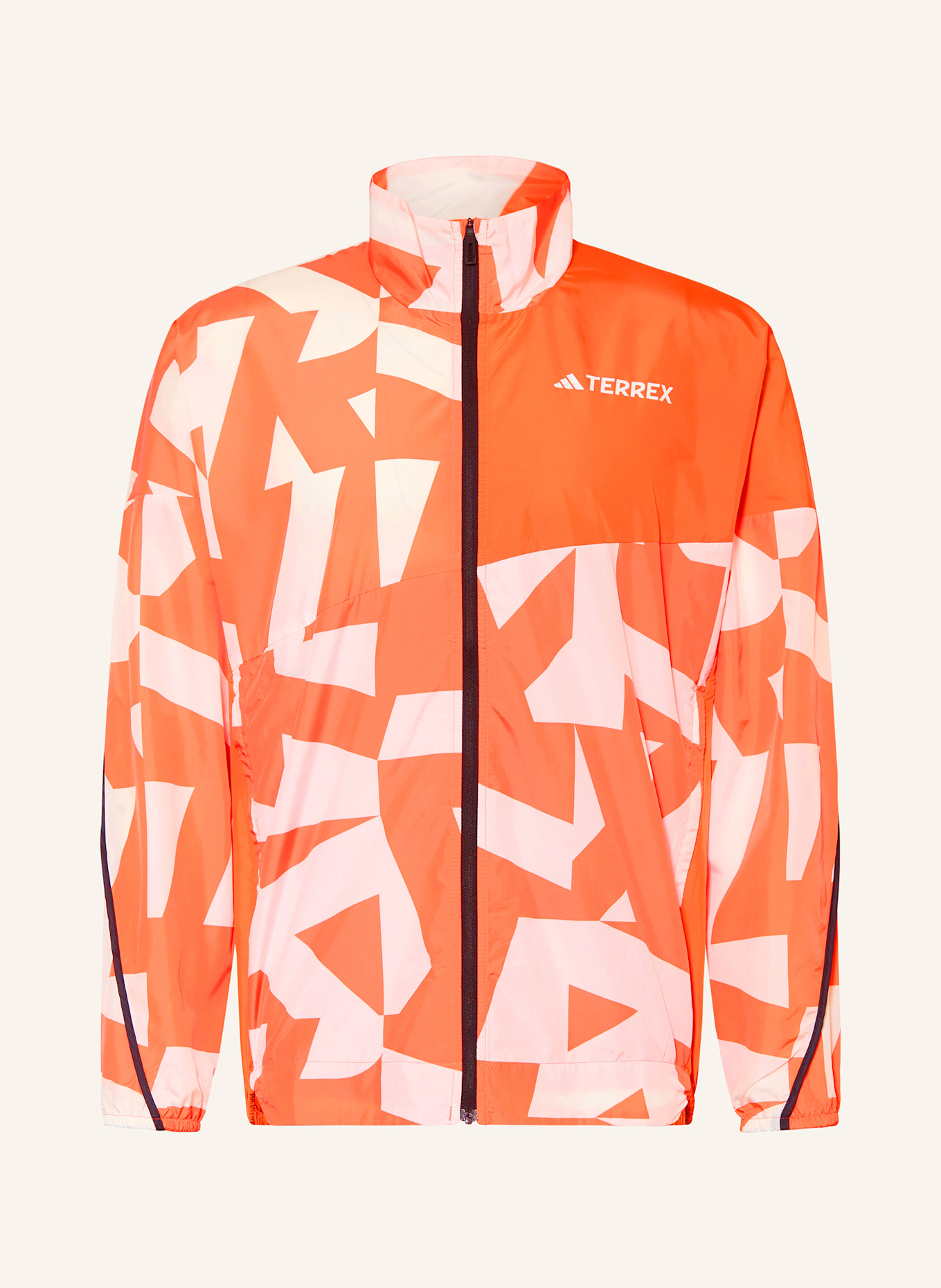 adidas TERREX Windbreaker TERREX MULTI PRINTED: ORANGE / WEISS