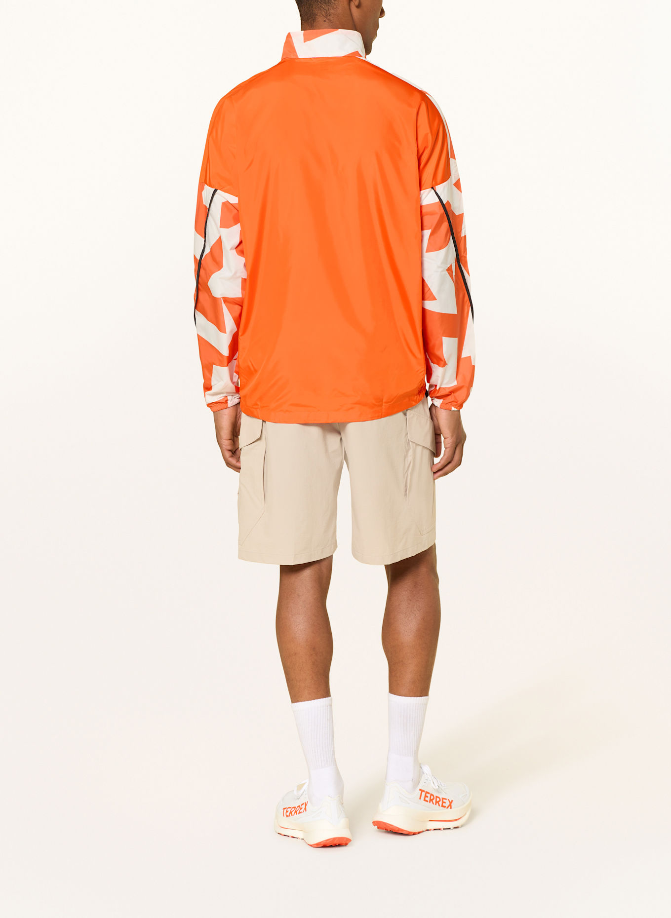 adidas TERREX Windbreaker TERREX MULTI PRINTED: ORANGE / WEISS