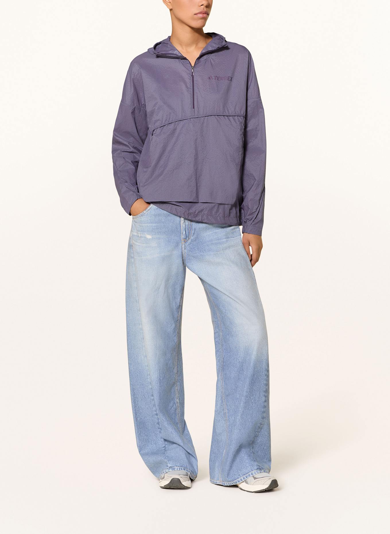 adidas TERREX Schlupfjacke TERREX XPLORIC WIND: DUNKELLILA