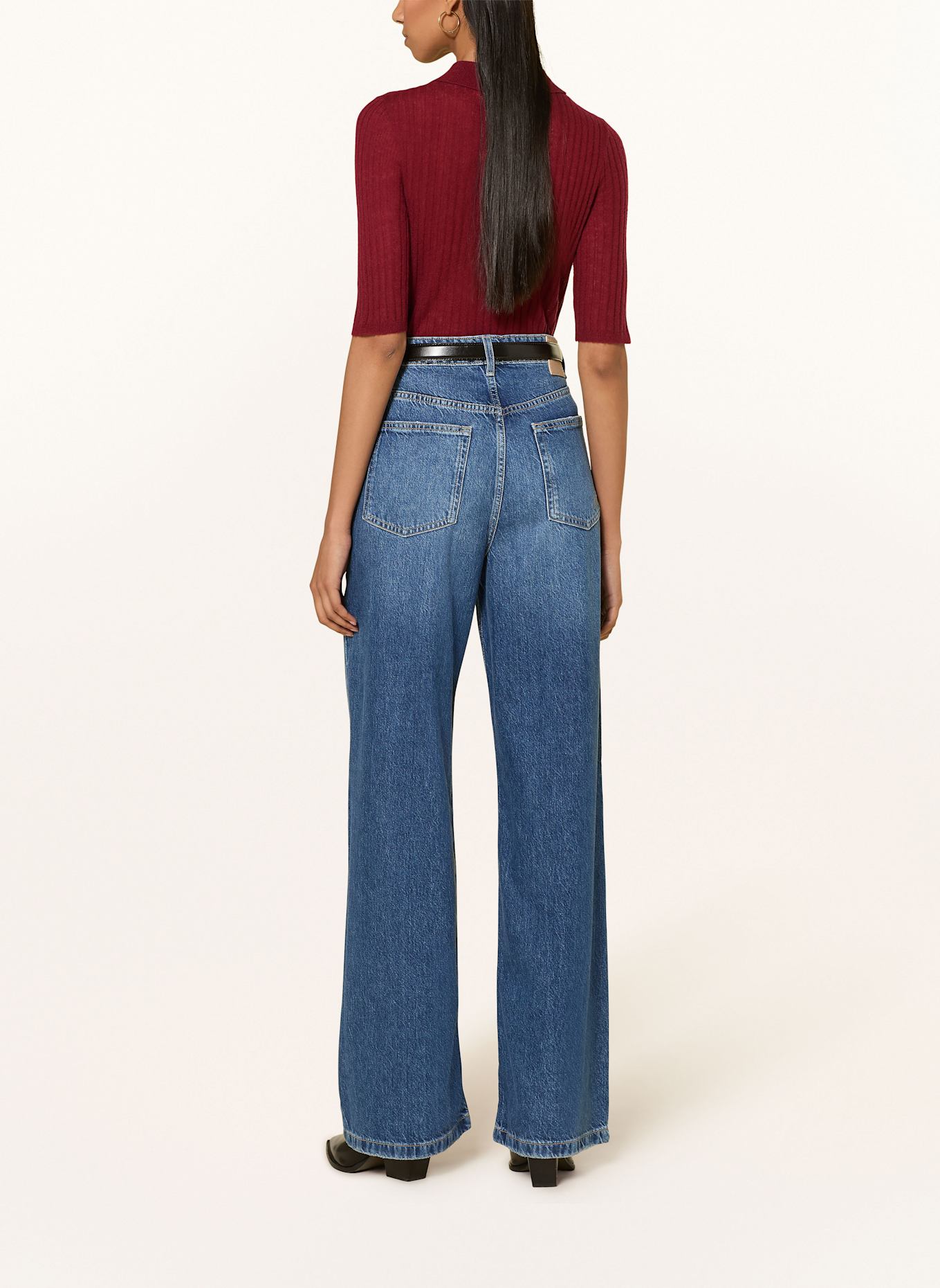 BOSS Strick-Poloshirt FUGANO: DUNKELROT