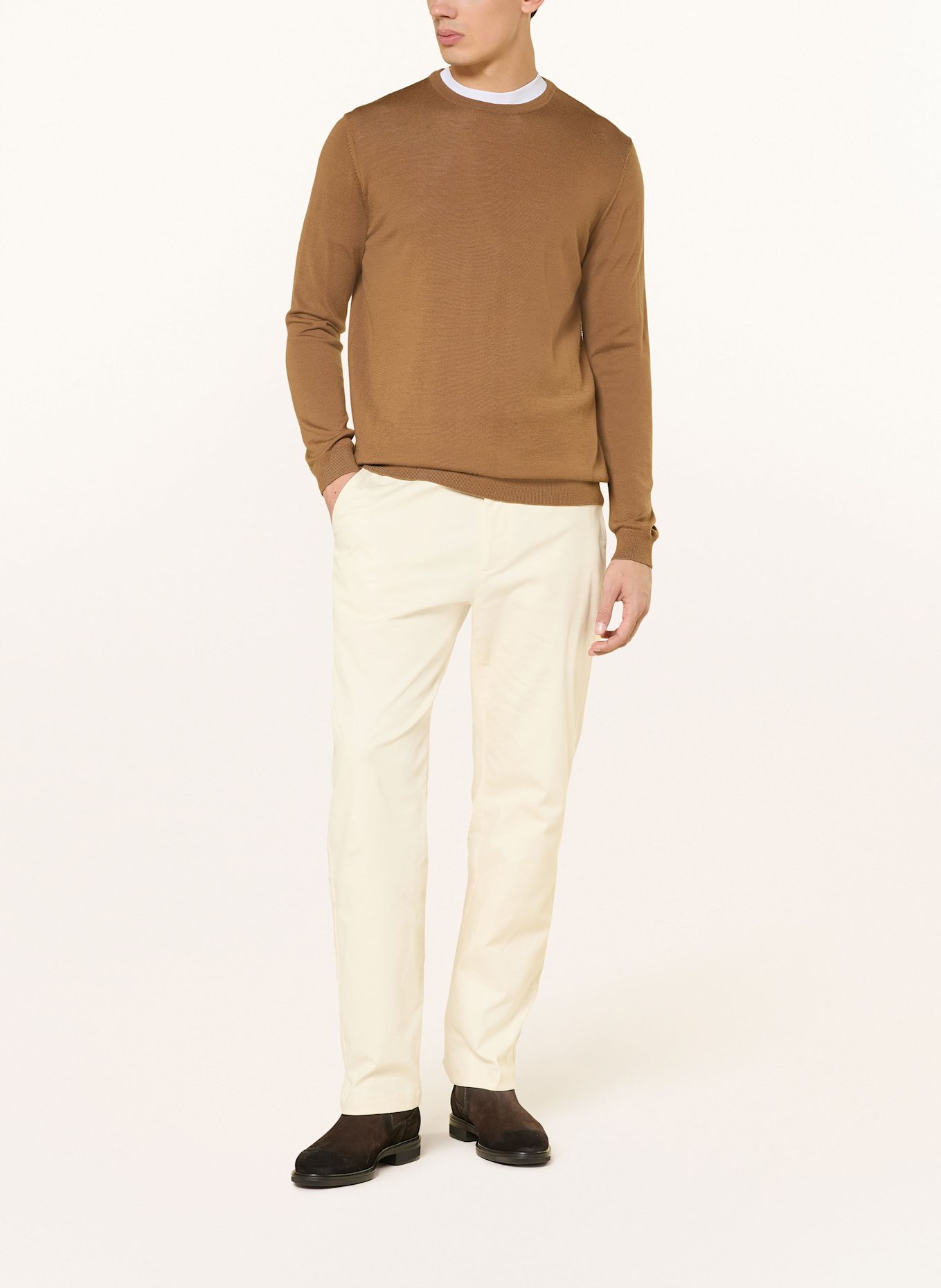 PAUL Pullover aus Merinowolle: COGNAC