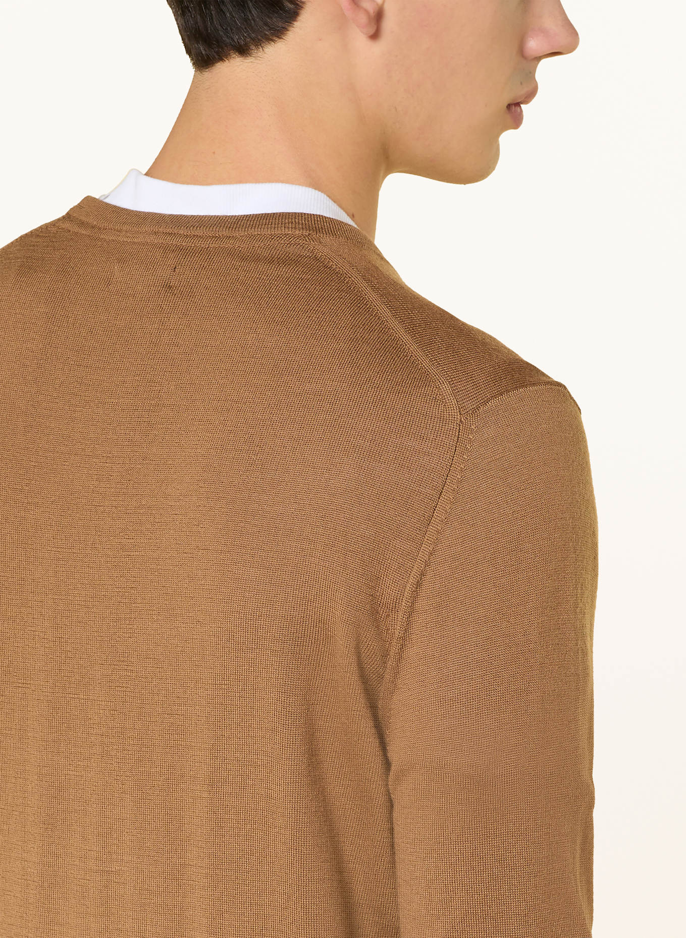 PAUL Pullover aus Merinowolle: COGNAC