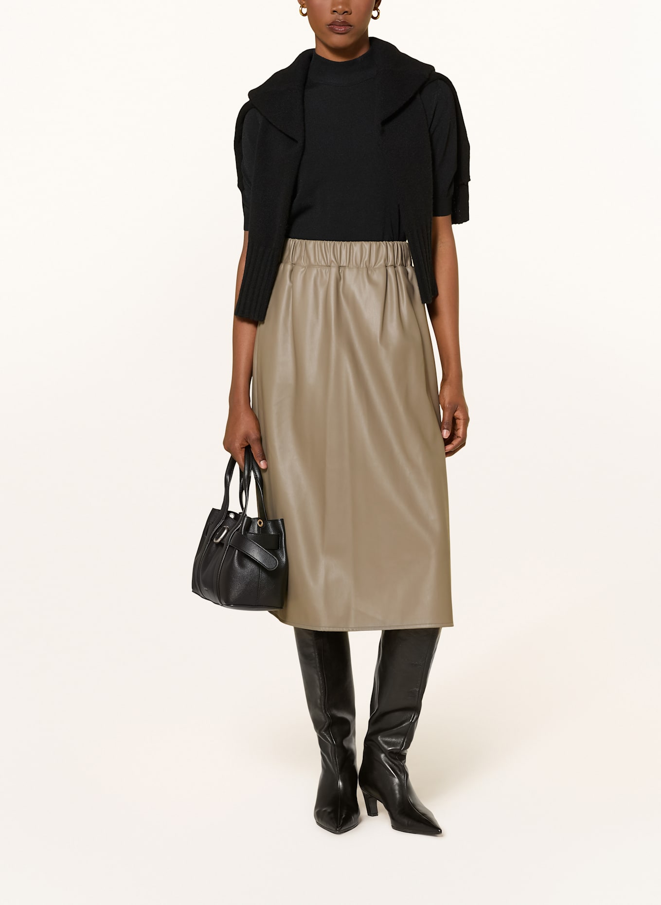 ARMANI EXCHANGE Rock in Lederoptik: GRAU