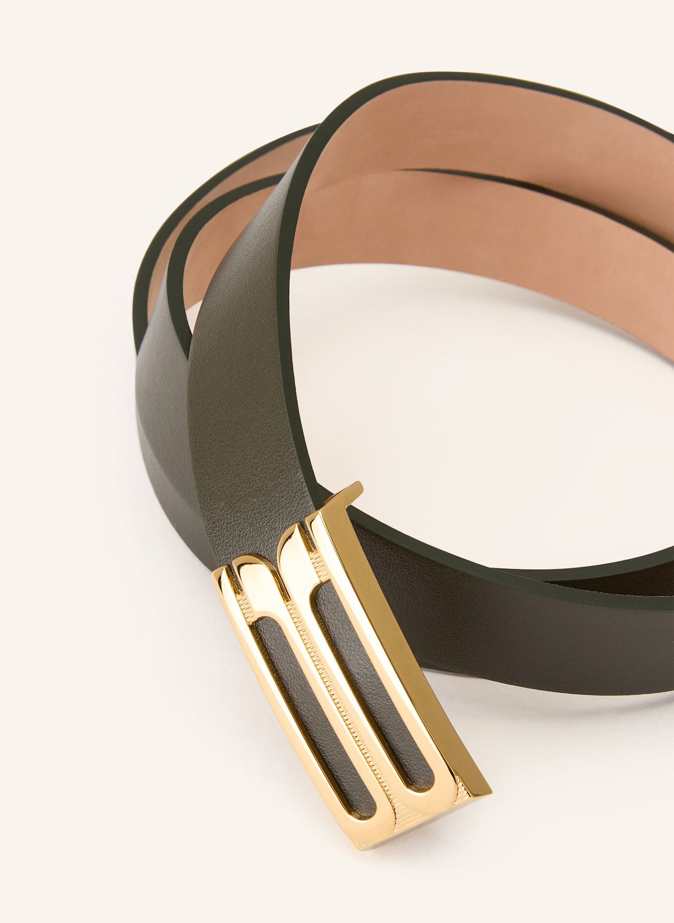 VICTORIA BECKHAM Ledergürtel: KHAKI