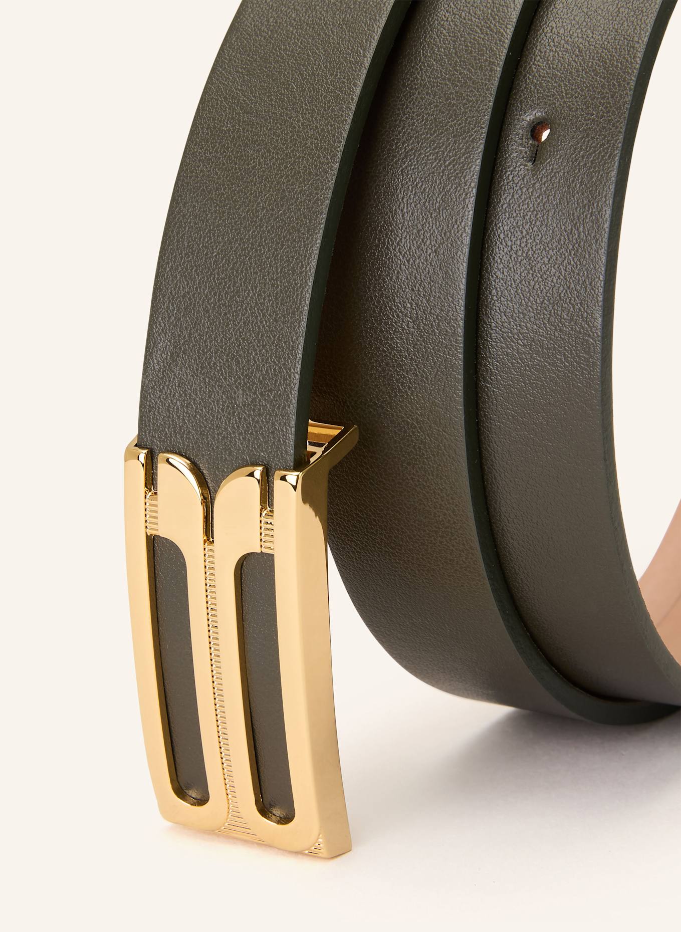 VICTORIA BECKHAM Ledergürtel: KHAKI