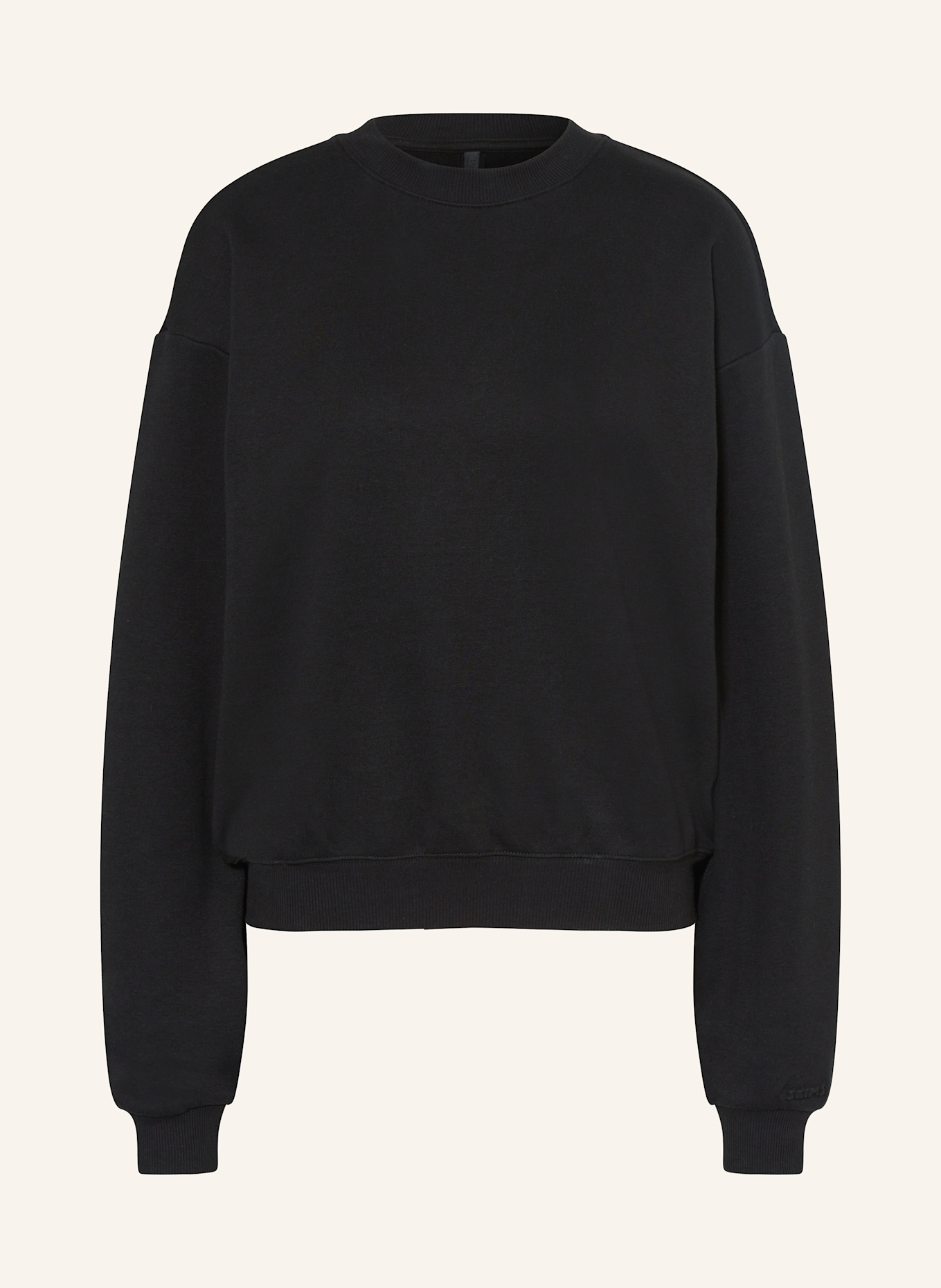 SKIMS Pohodlná domácí mikina COTTON FLEECE: onyx onyx