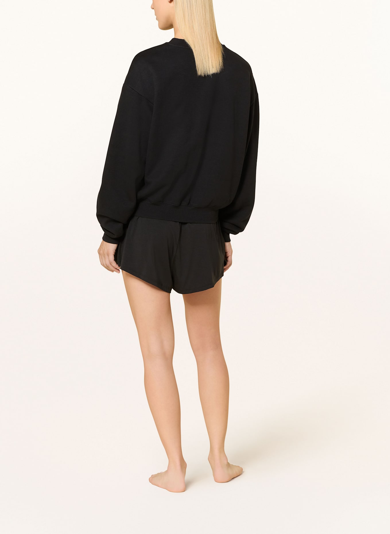 SKIMS Pohodlná domácí mikina COTTON FLEECE: onyx onyx