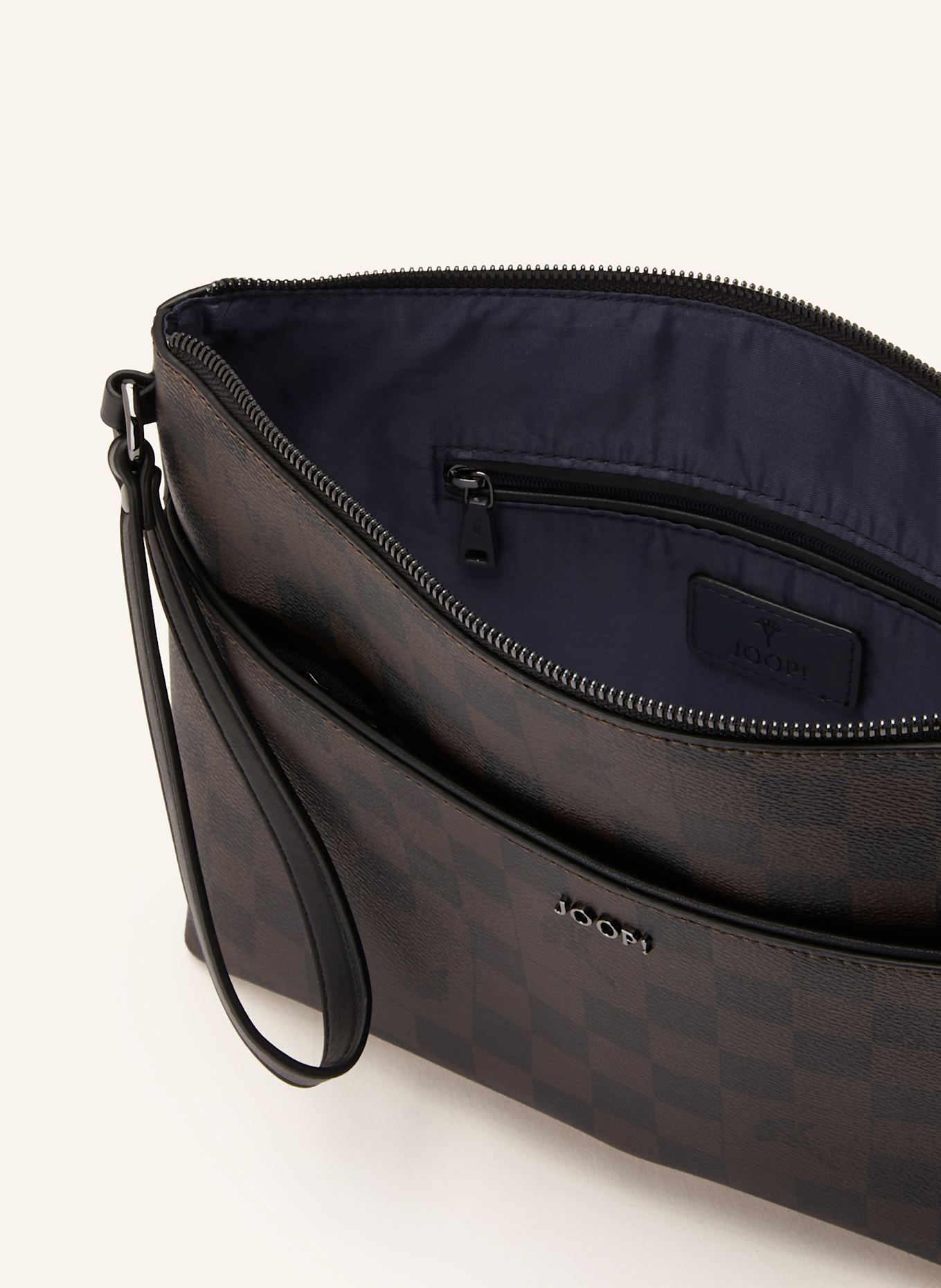 JOOP! Pouzdro CORTINA PIAZZA STEFANO: TMAVĚ HNĚDÁ / BÍLÁ / ČERNÁ