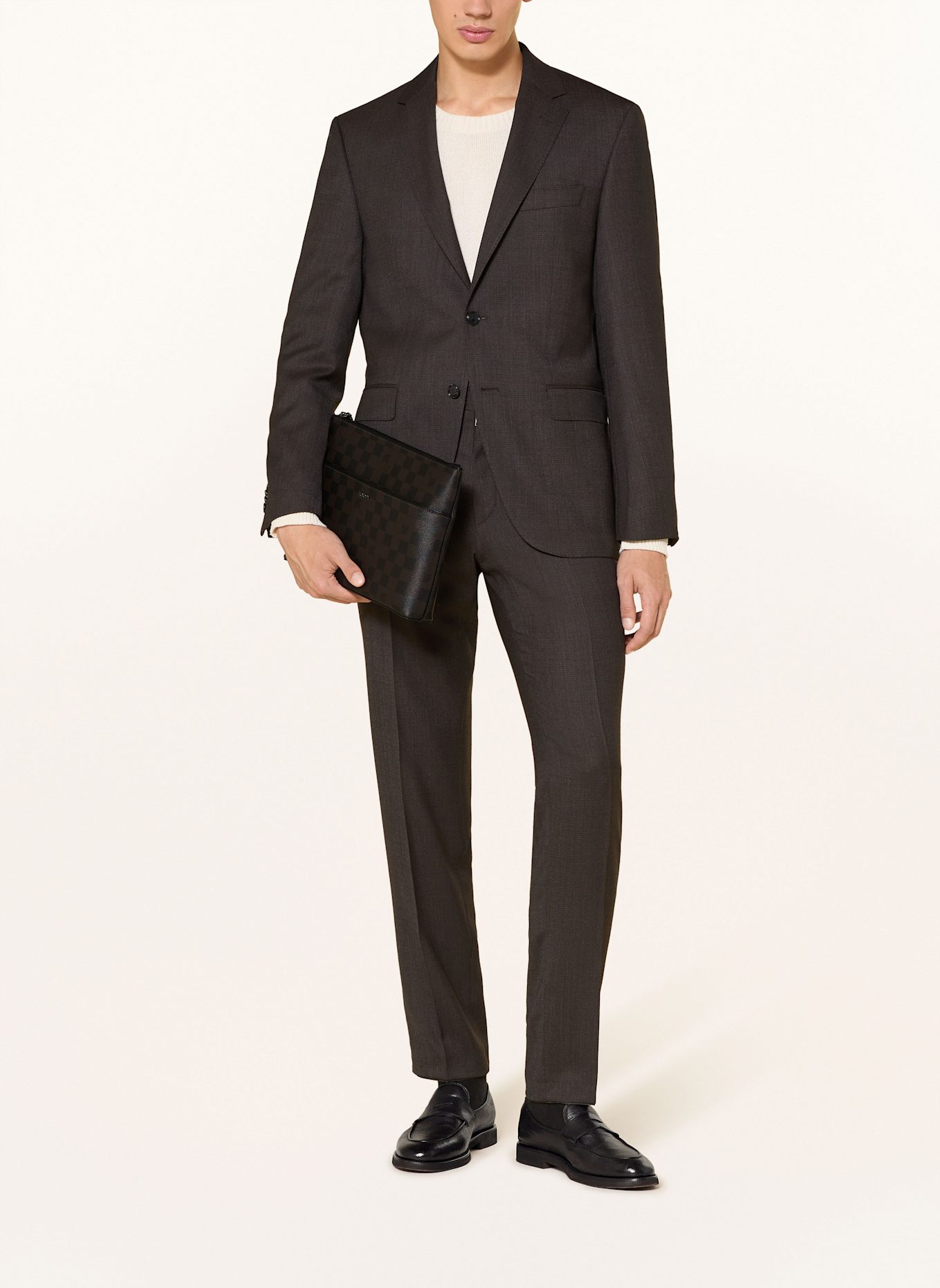 JOOP! Pouzdro CORTINA PIAZZA STEFANO: TMAVĚ HNĚDÁ / BÍLÁ / ČERNÁ