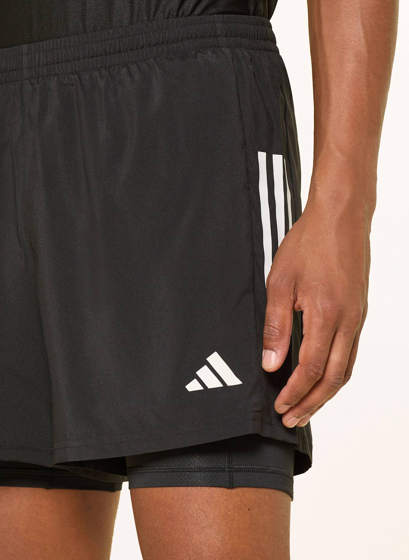 adidas 2-in-1-Laufshorts OWN THE RUN CLIMACOOL: SCHWARZ