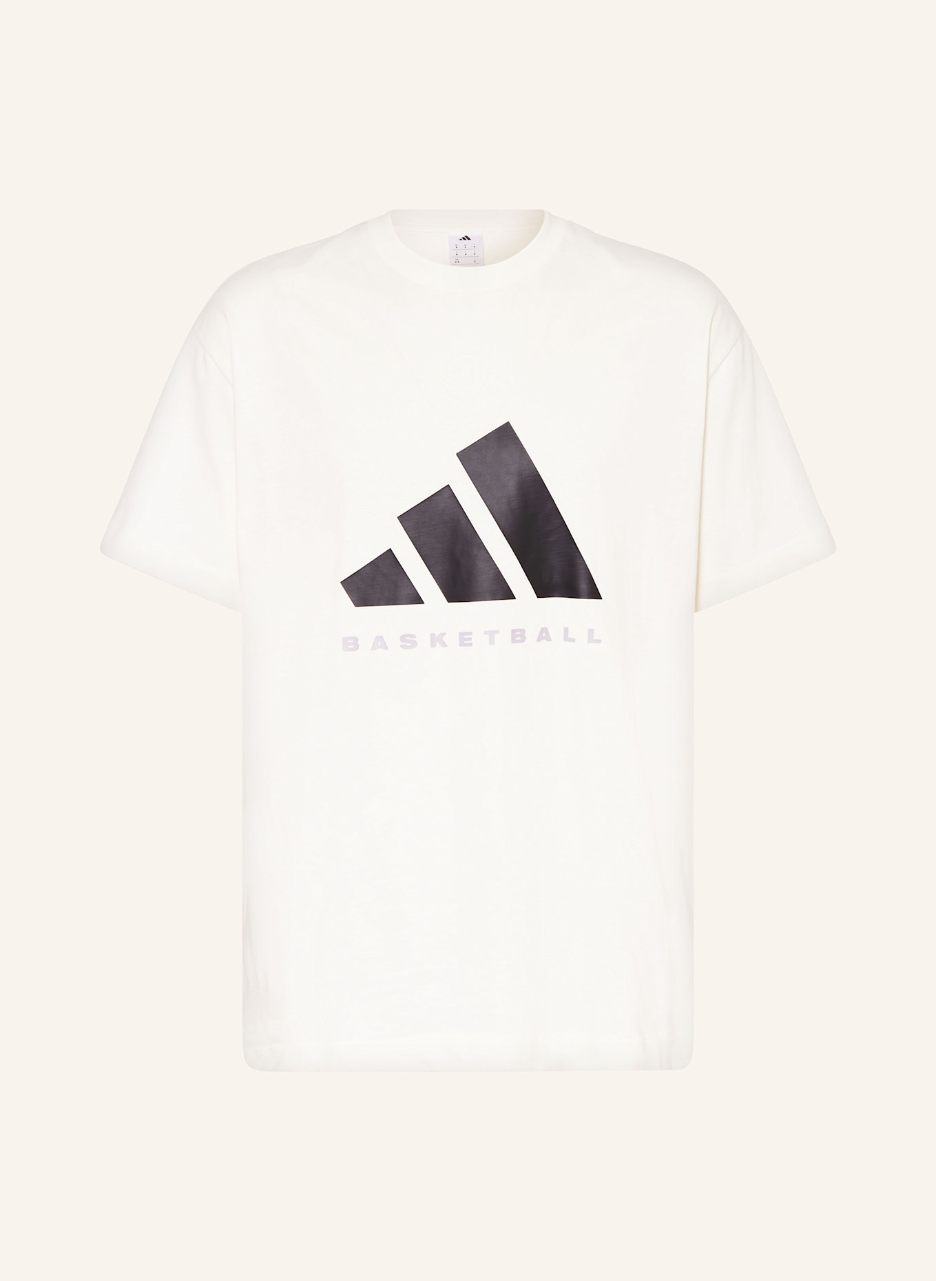 adidas T-Shirt ADIDAS BASKETBALL: WEISS / SCHWARZ