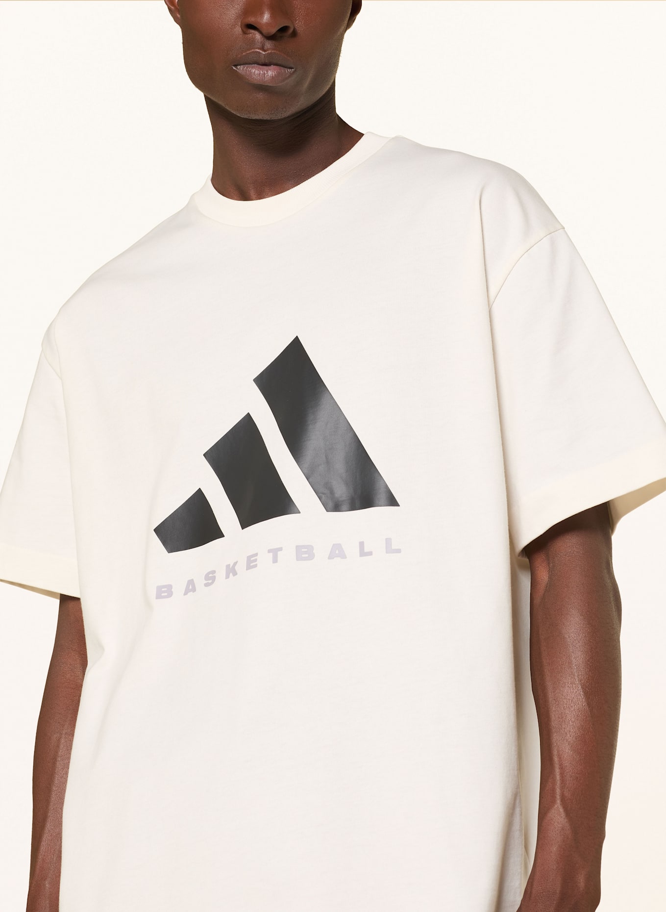 adidas T-Shirt ADIDAS BASKETBALL: WEISS / SCHWARZ