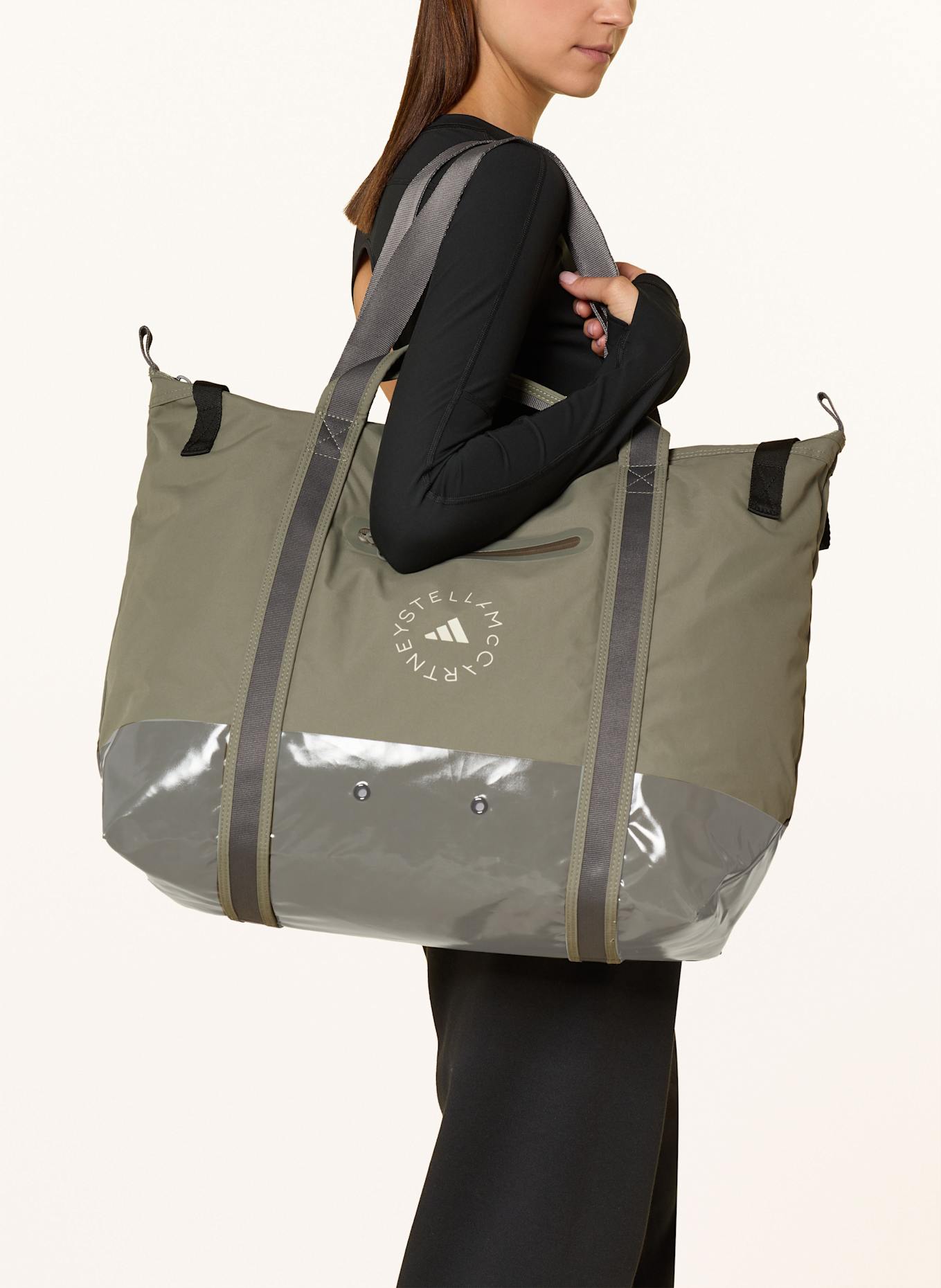 adidas by Stella McCartney Sporttasche ADIDAS BY STELLA MCCARTNEY: KHAKI / GRAU