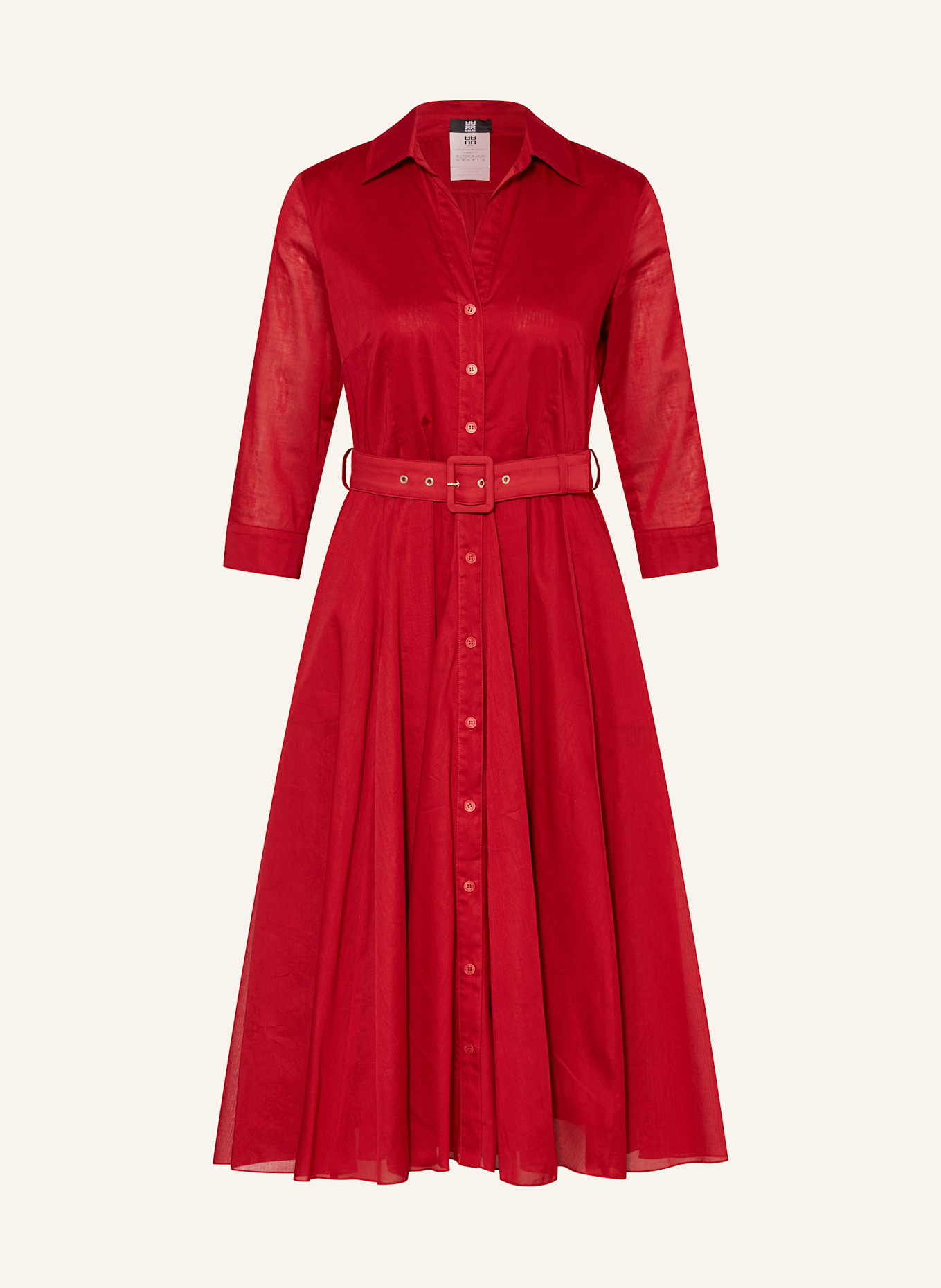 RIANI Hemdblusenkleid mit 3/4-Arm: ROT