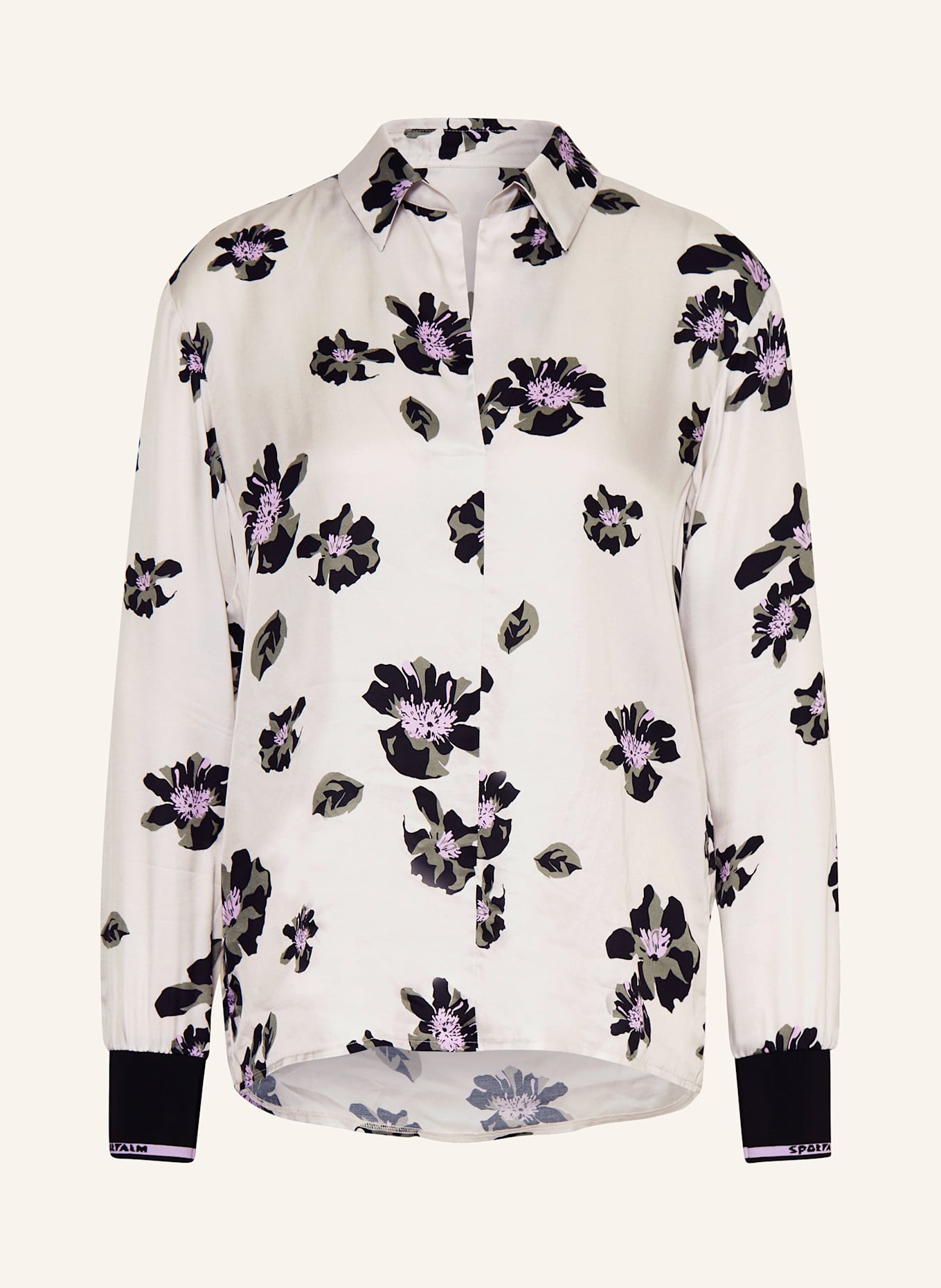 SPORTALM Blusenshirt: HELLGRAU / SCHWARZ / ROSA