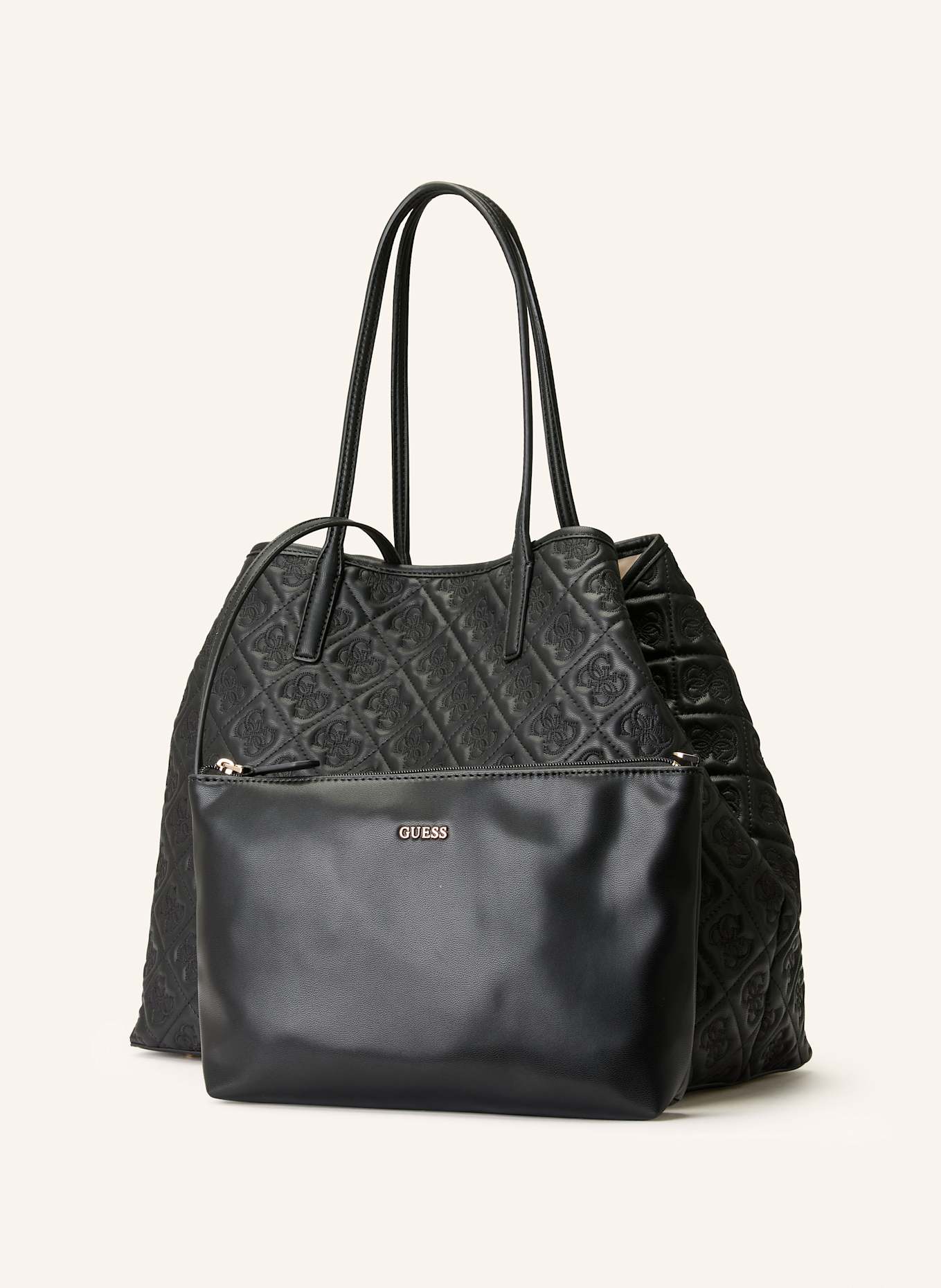 GUESS Shopper ADELASIA LARGE mit Pouch: SCHWARZ