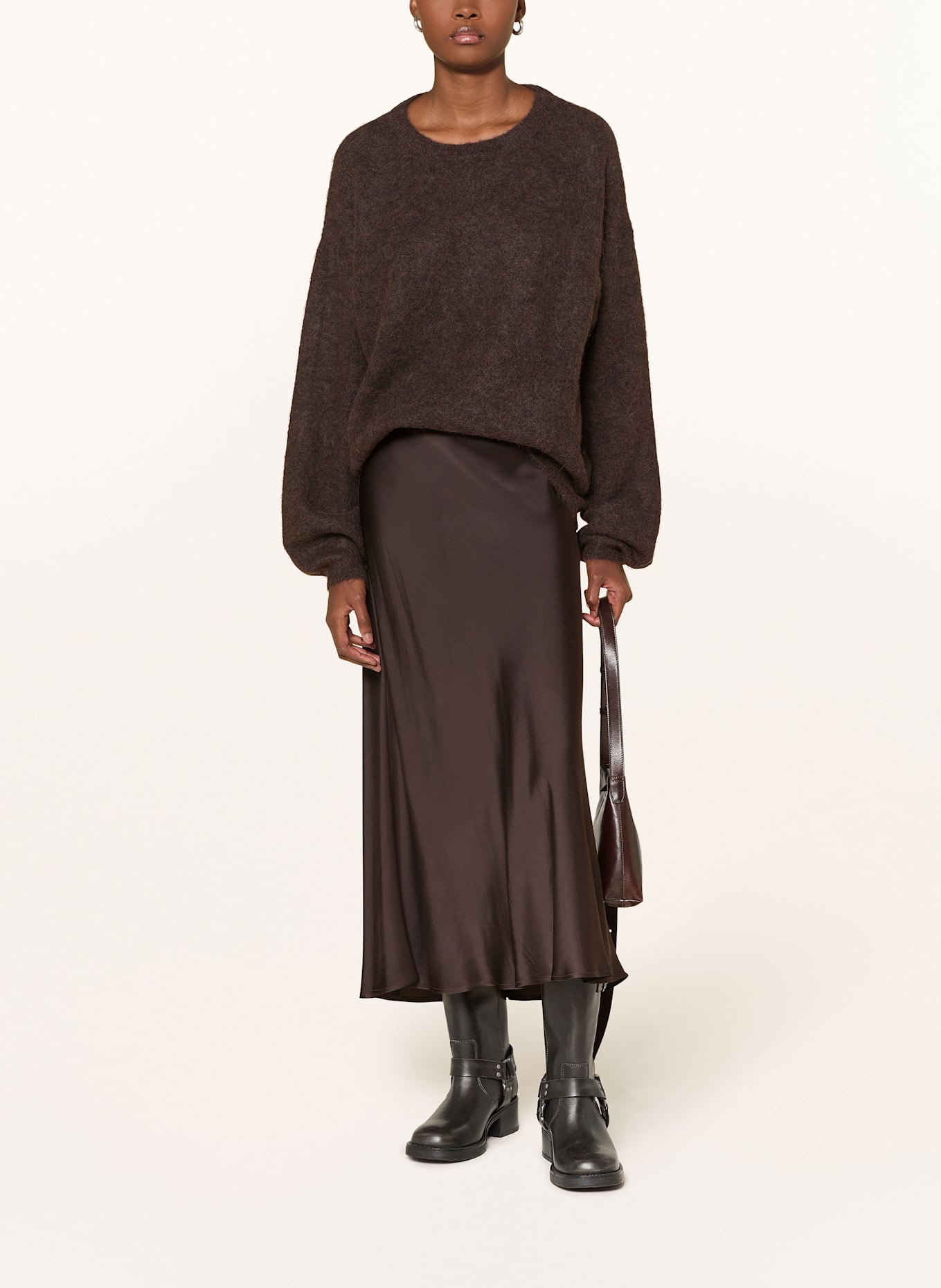 American Vintage Svetr s alpakou: TMAVĚ HNĚDÁ