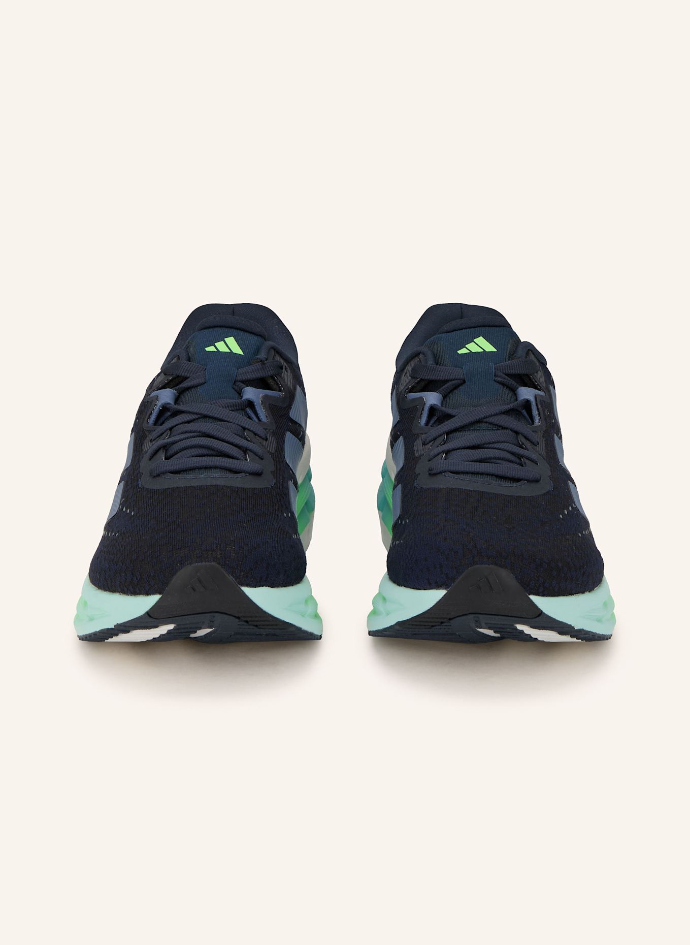 adidas Laufschuhe ADISTAR 4: SCHWARZ / DUNKELBLAU / TÜRKIS