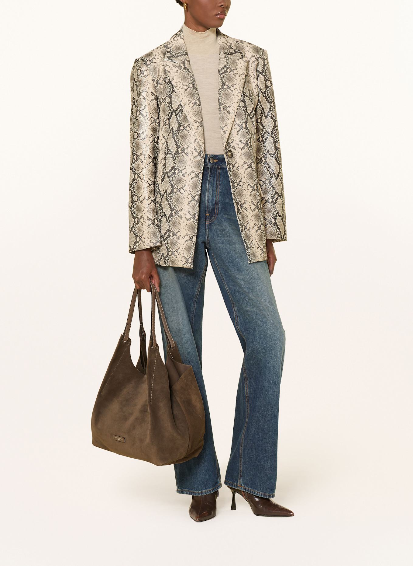 GIANNI CHIARINI Hobo-Bag DUA XL mit Pouch: KHAKI