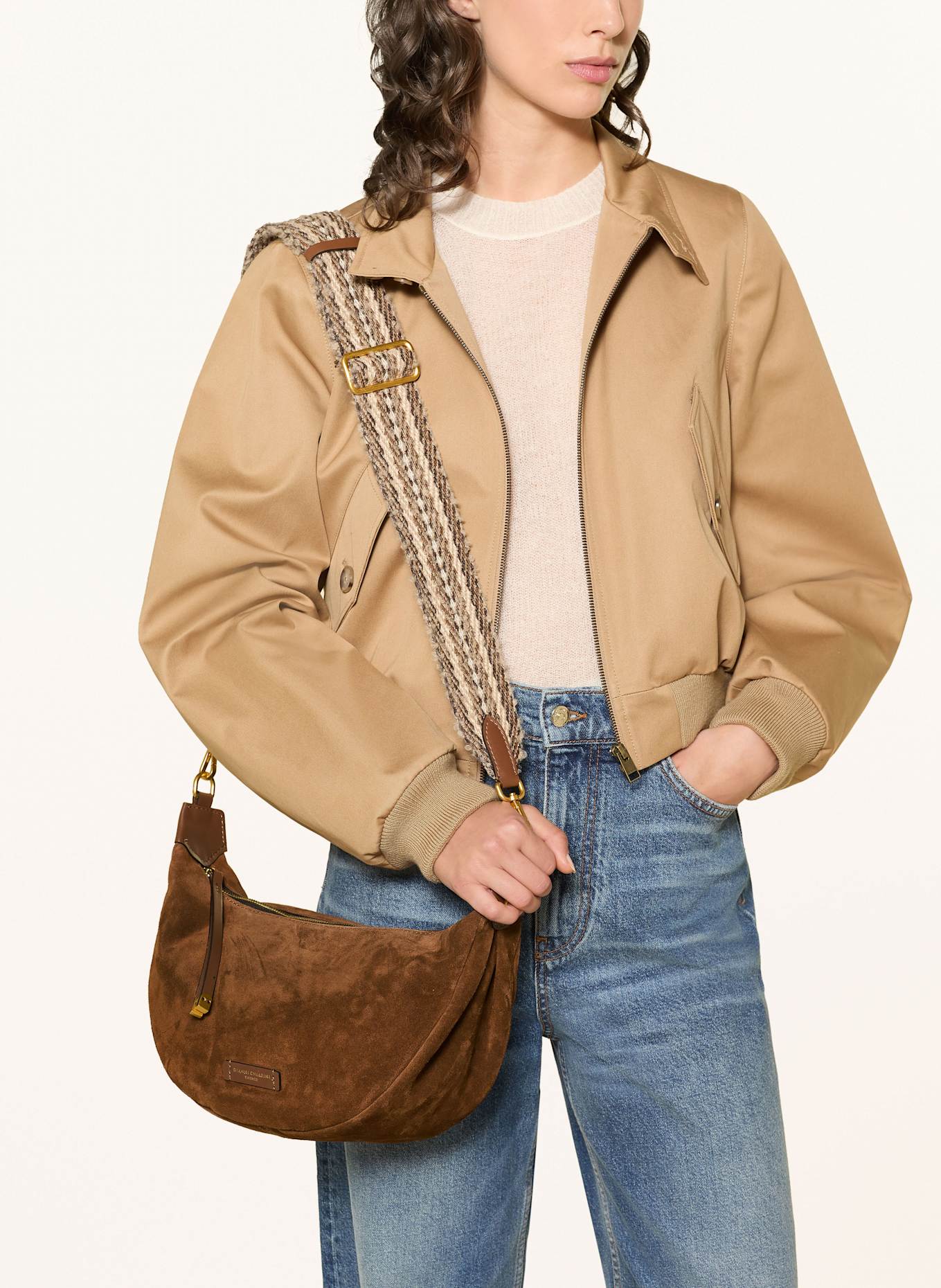 GIANNI CHIARINI Shoulder bag AISHA: COGNAC