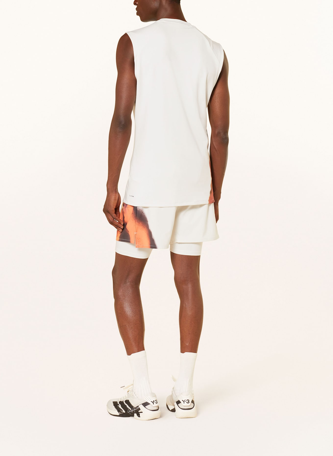 Y-3 Tanktop Y-3 TENNIS PRO: CREME / ORANGE / DUNKELBRAUN