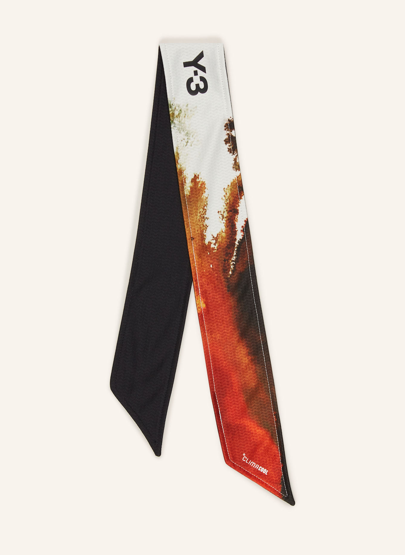 Y-3 Bandeau TEN TIEBAND Y-3: NOIR / ÉCRU