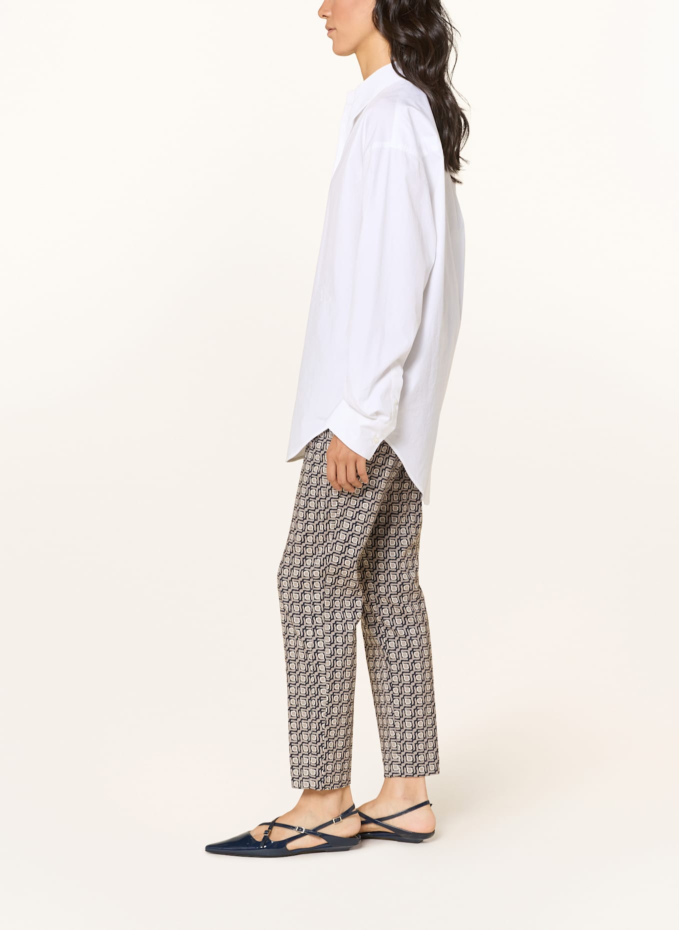 BRAX Jacquard-Hose MARON S: SCHWARZ / TAUPE