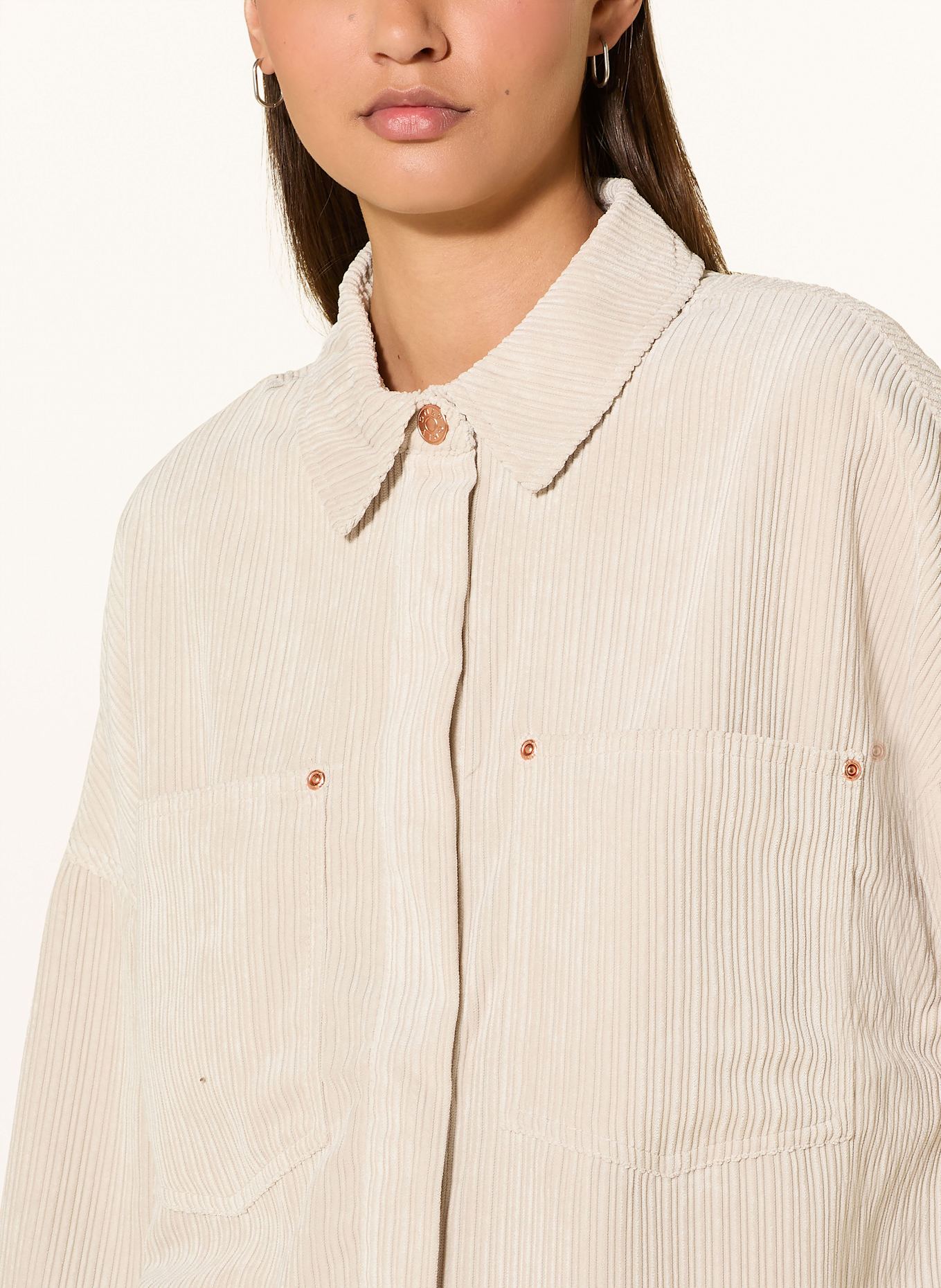 ONLY Cord-Overshirt: CREME