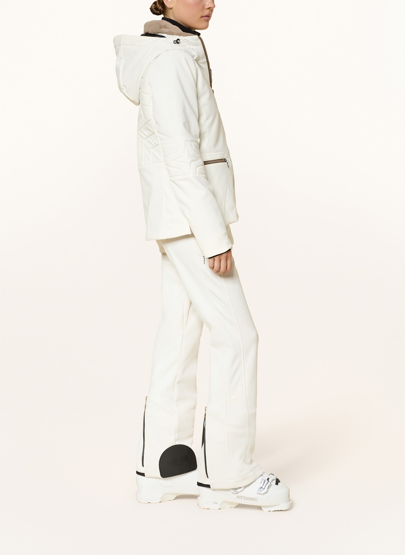 8848 Altitude Softshell-Skihose TUMBLR CORD: ECRU